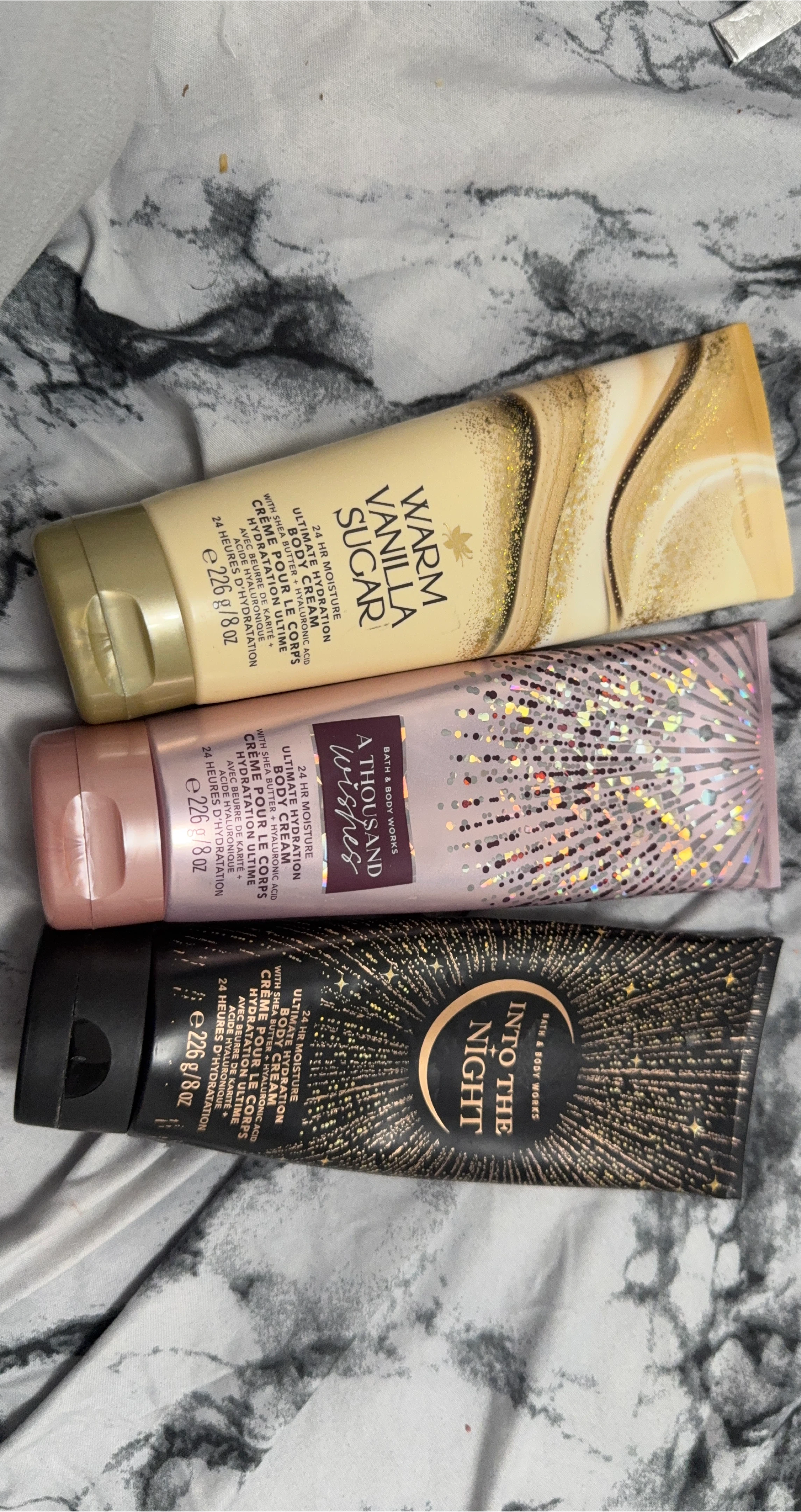 Bath & Body Works Ultimate Hydration Body Cream Lot - 3 x 8oz