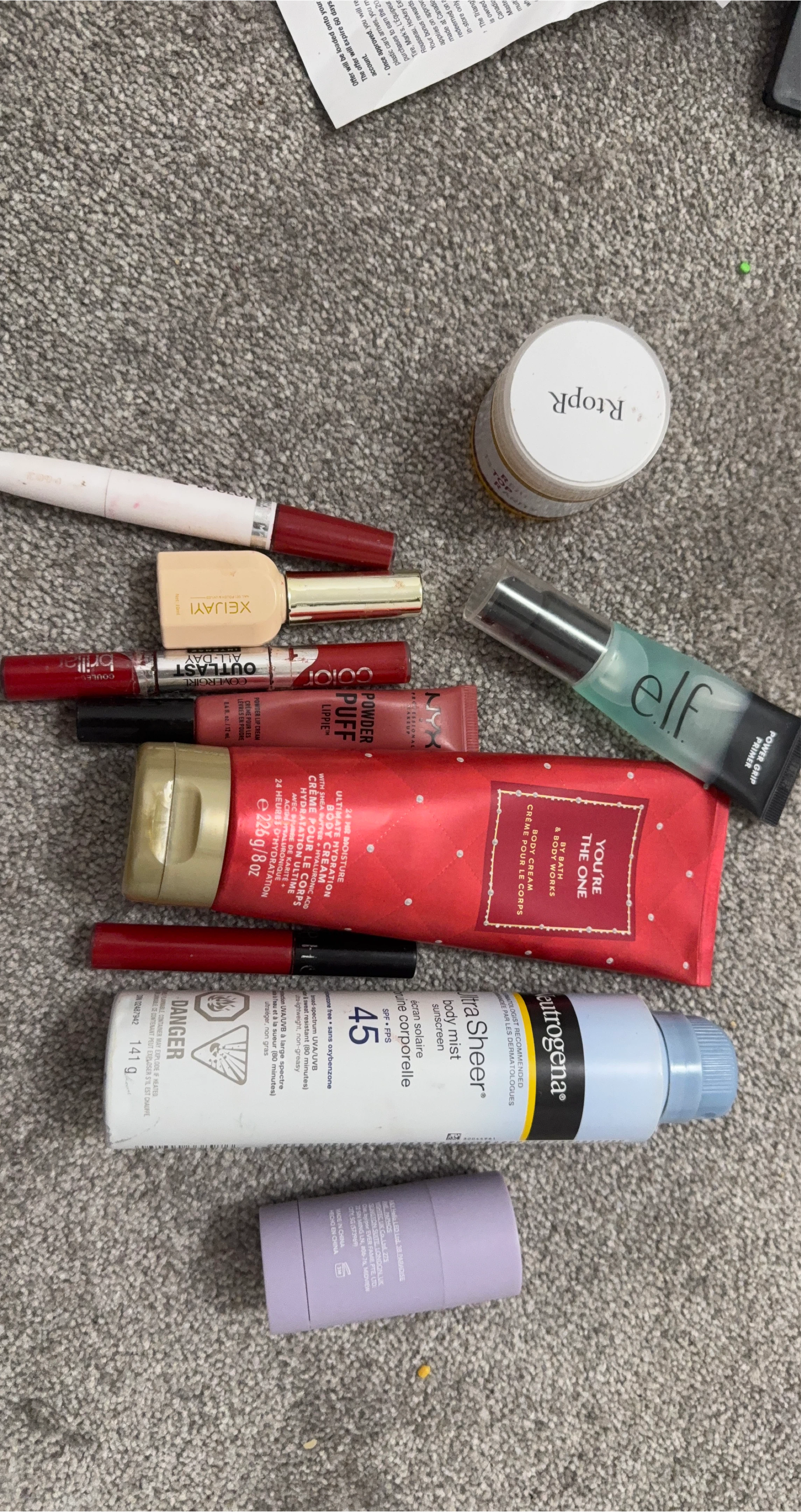 Assorted makeup