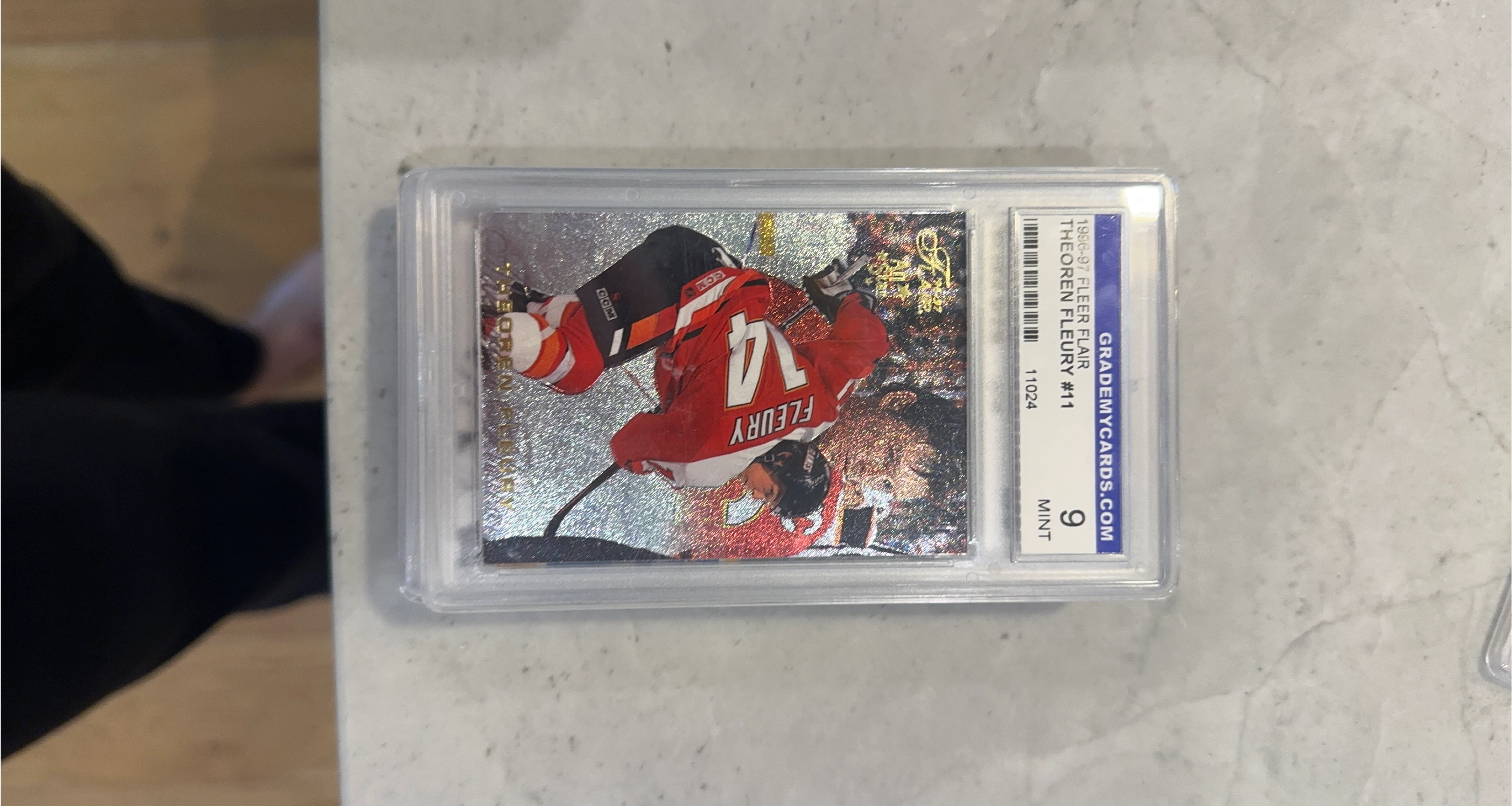 1996-97 Fleer Flair Theo Fleury #11 Hockey Card
