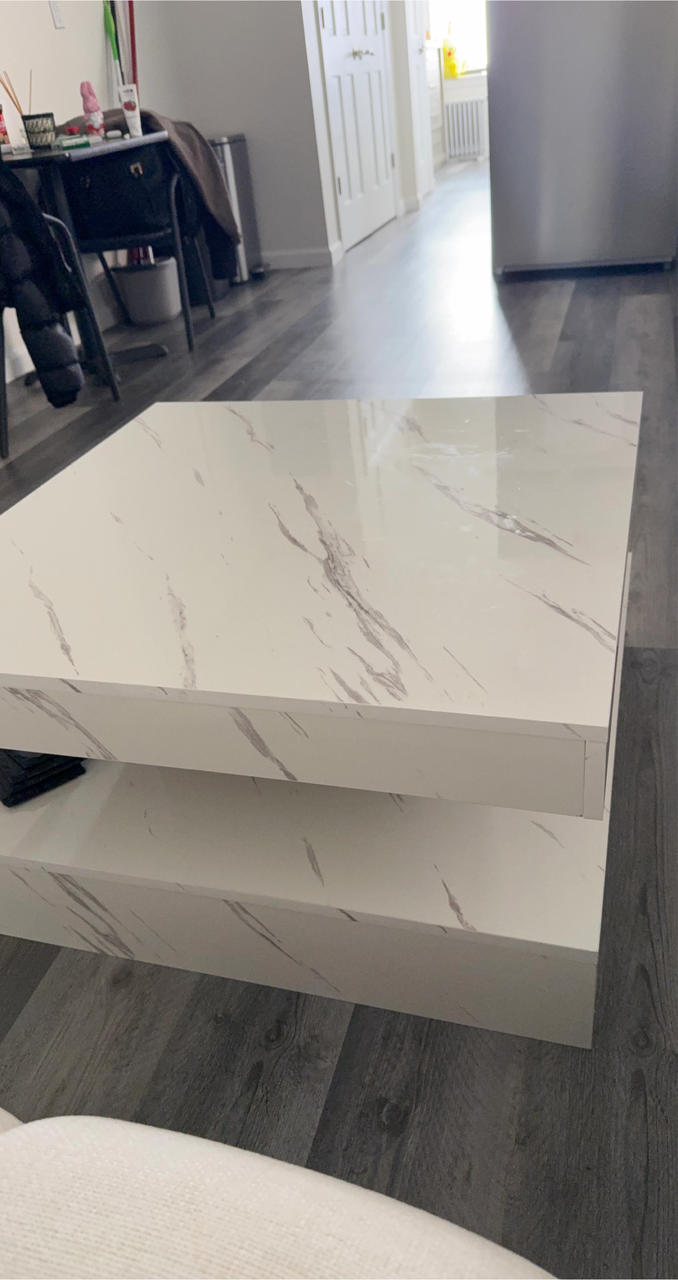Modern White Marble Coffee Table