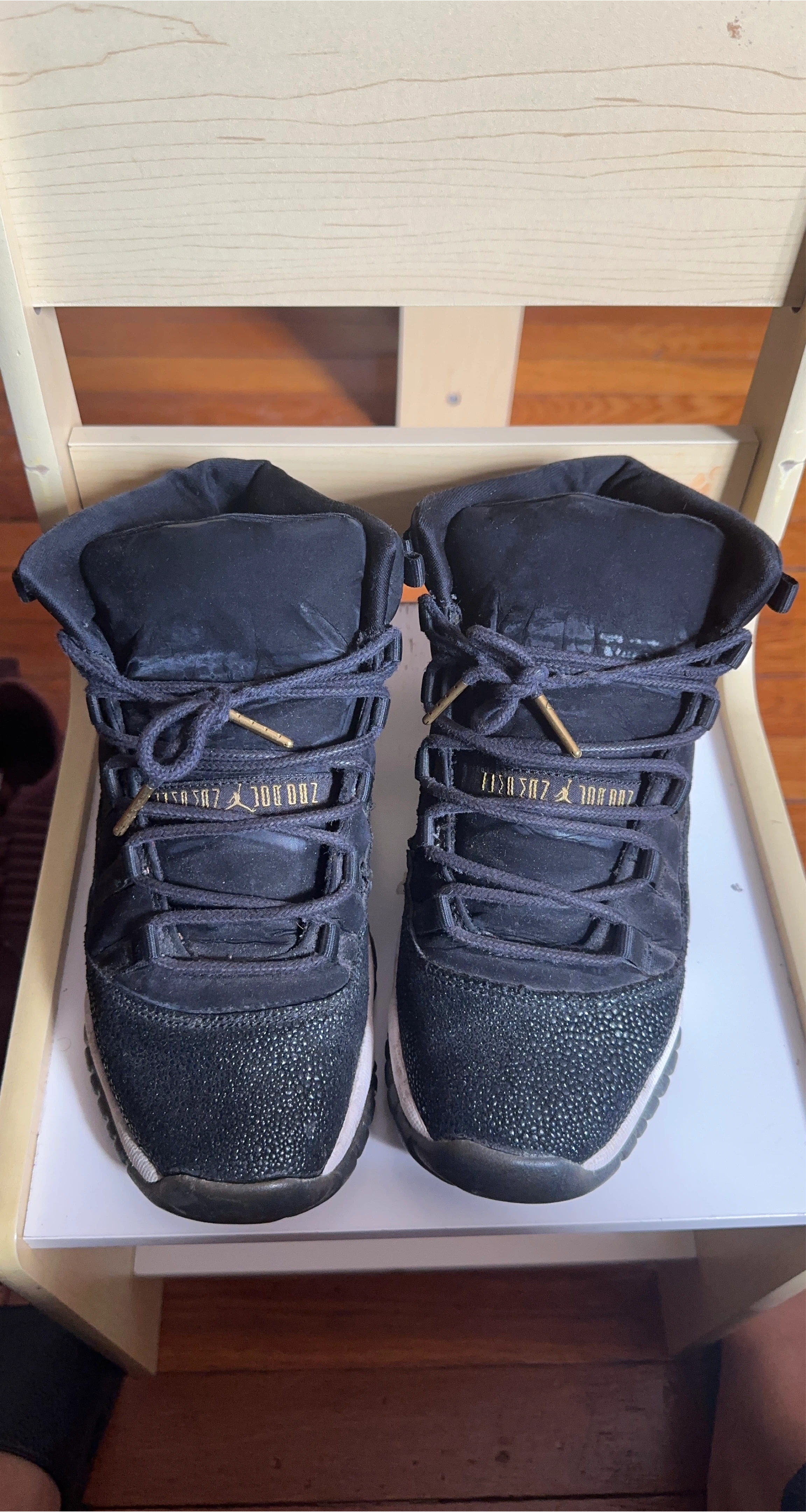 Air Jordan 11 Retro Black Gold Mens Shoes