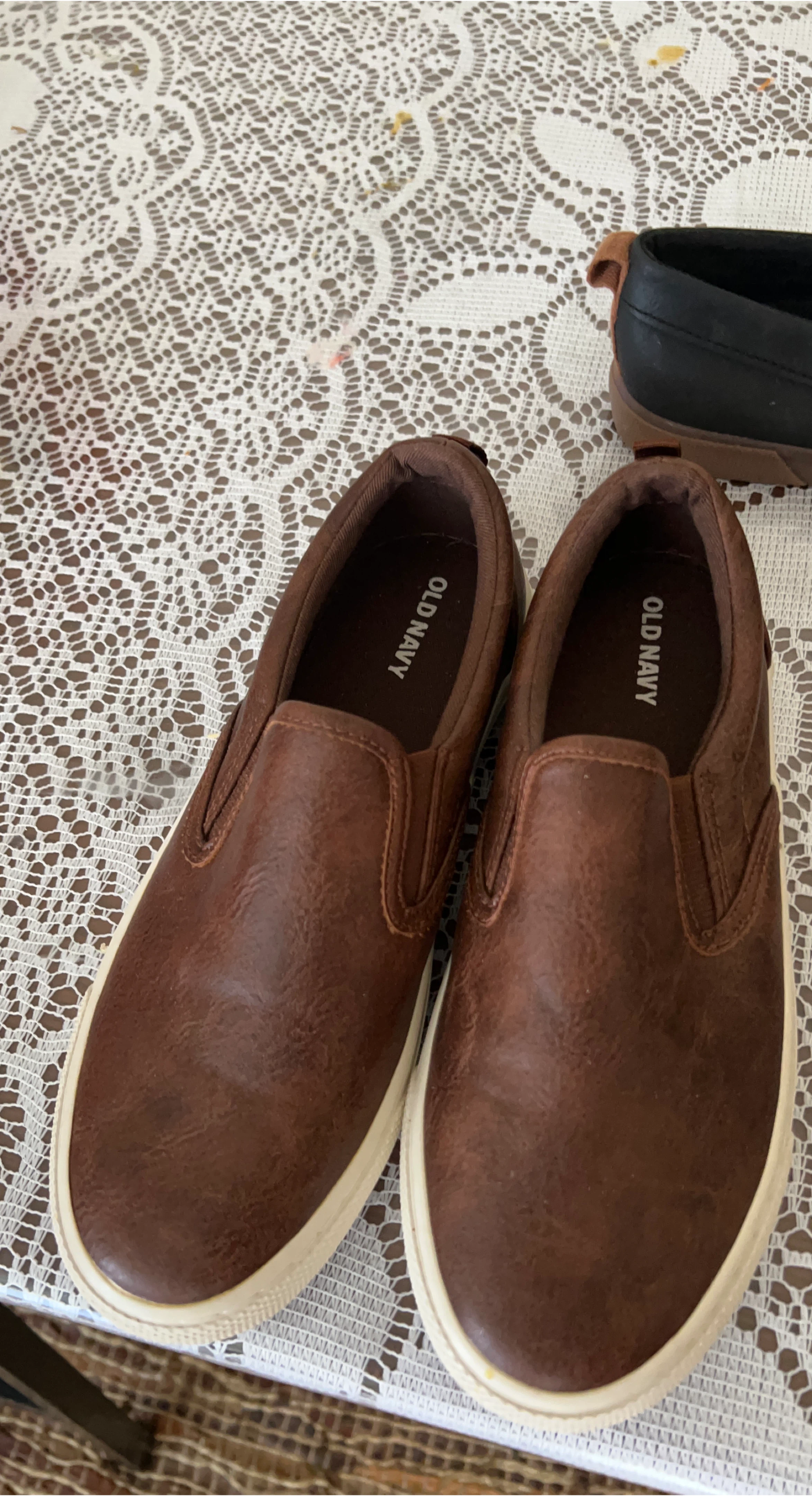 Old Navy Brown Faux Leather Slip-On Shoes
