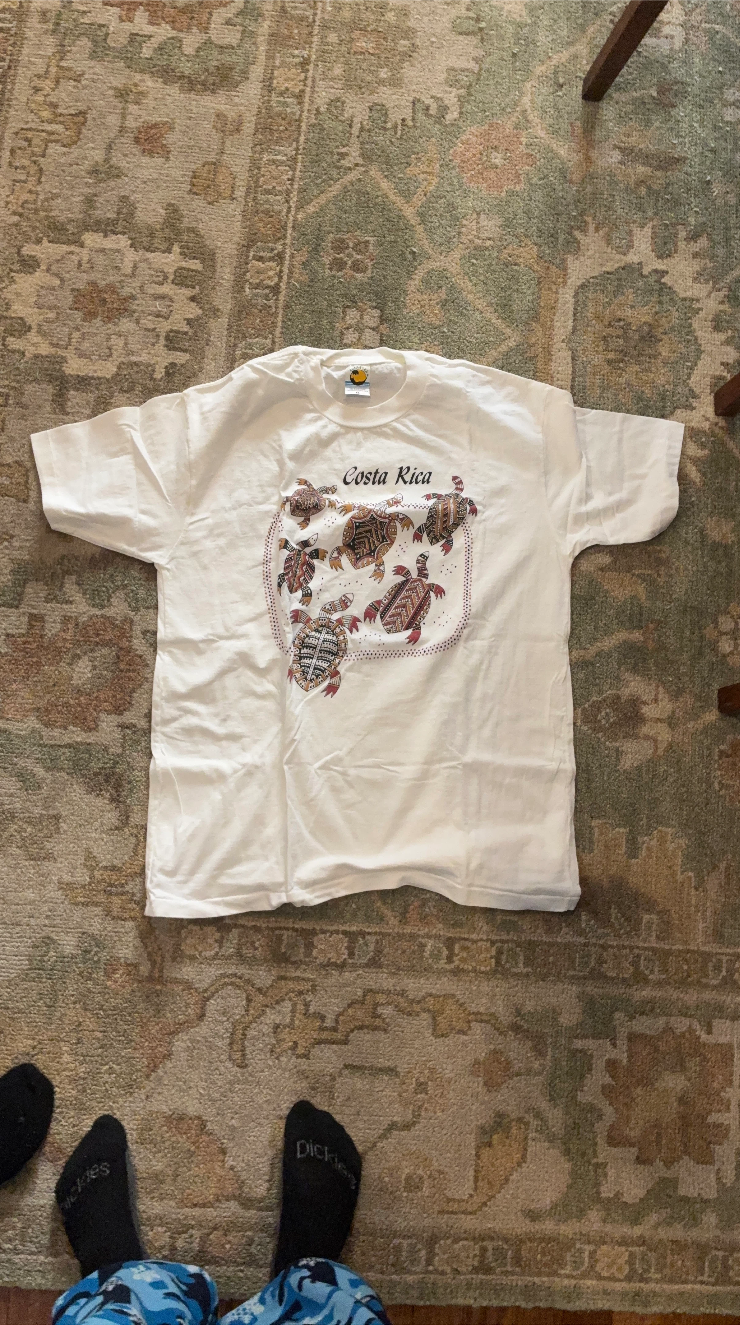 Costa Rica Turtle Graphic T-Shirt - White XL