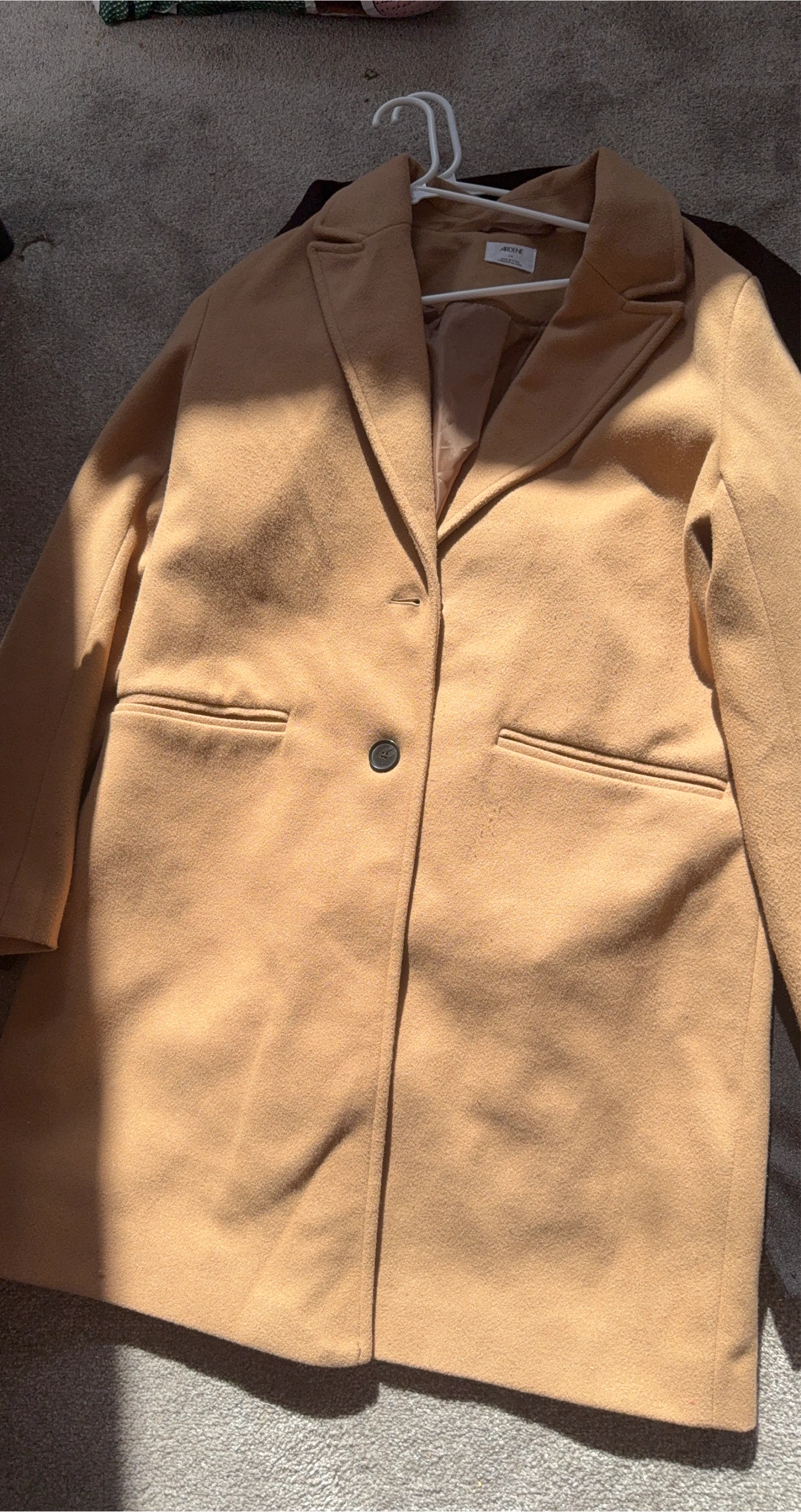 Ardene Camel Wool Blend Coat