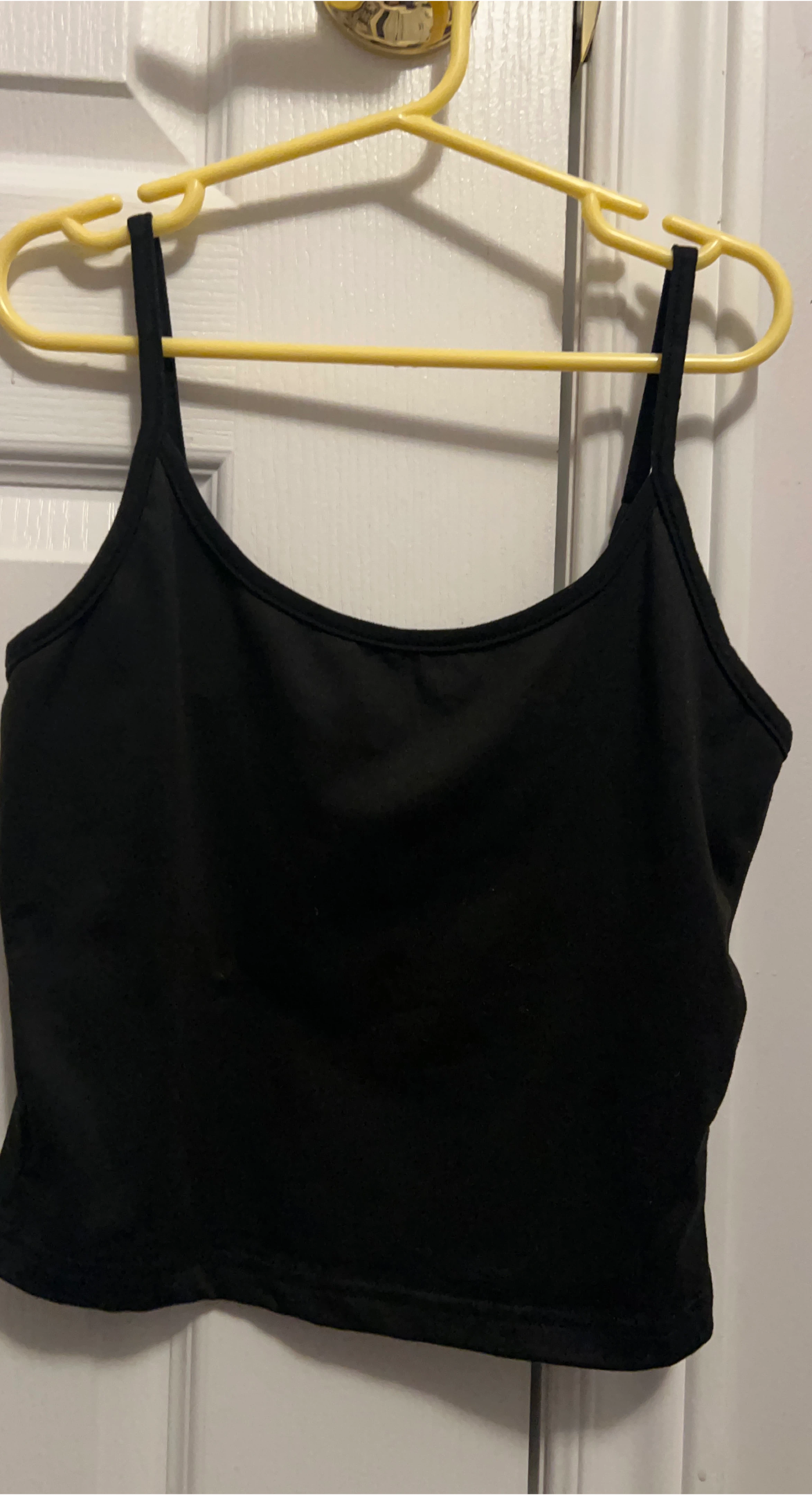 Black SHEIN Spaghetti Strap Crop Tank Top - XS