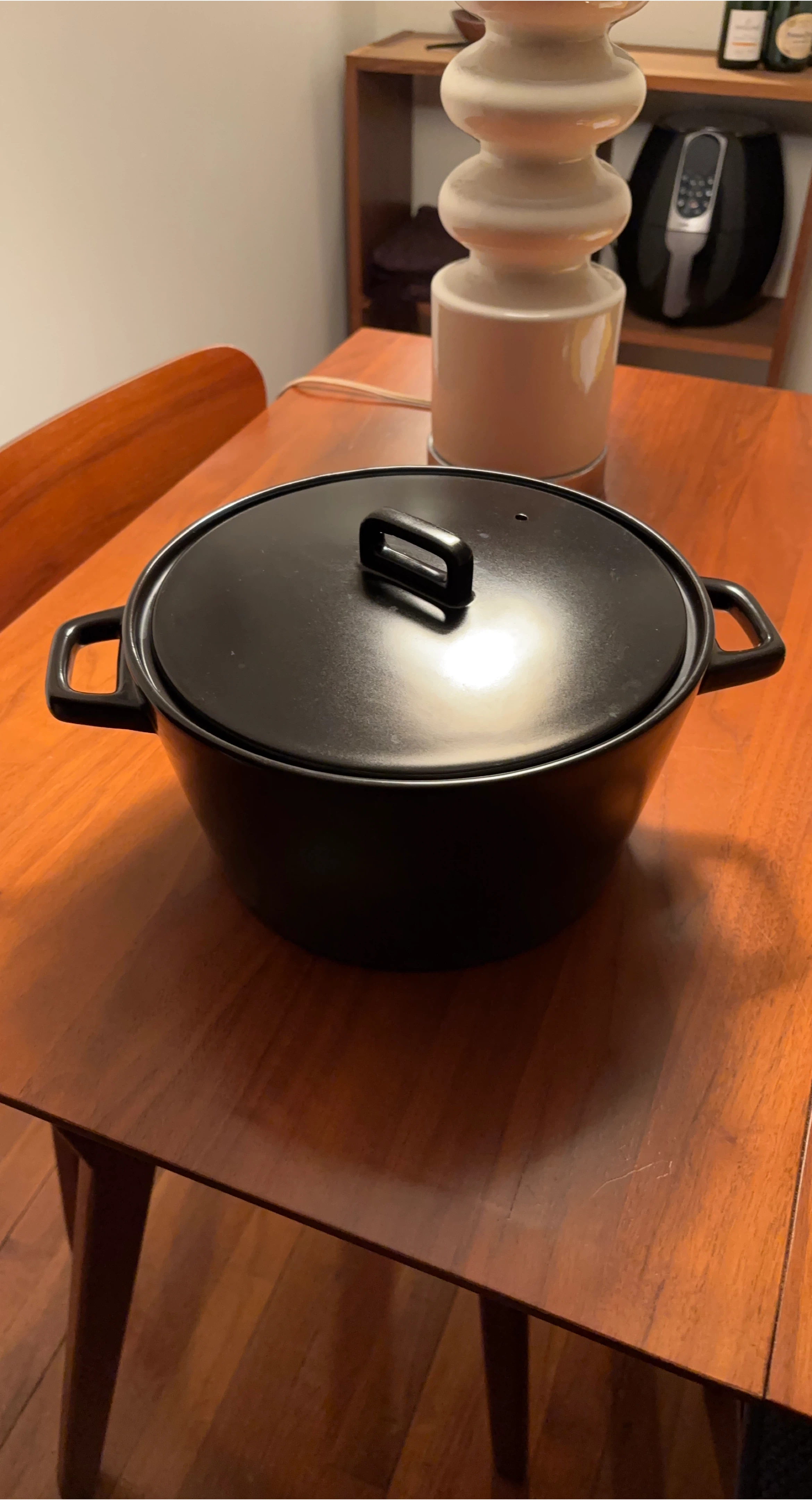 West Elm Black Dutch Oven with Lid