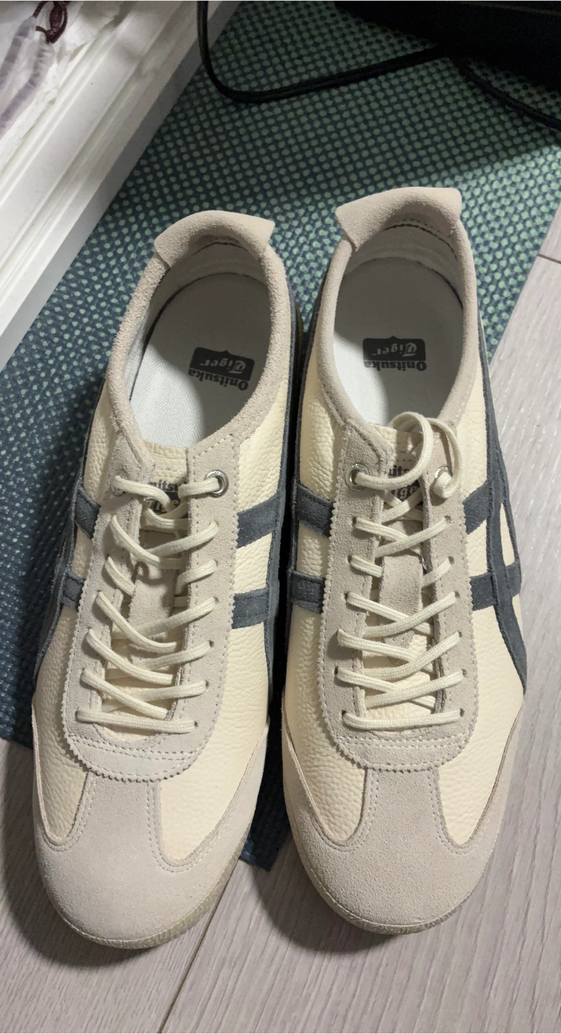 Onitsuka Tiger Cream & Grey Suede Sneakers