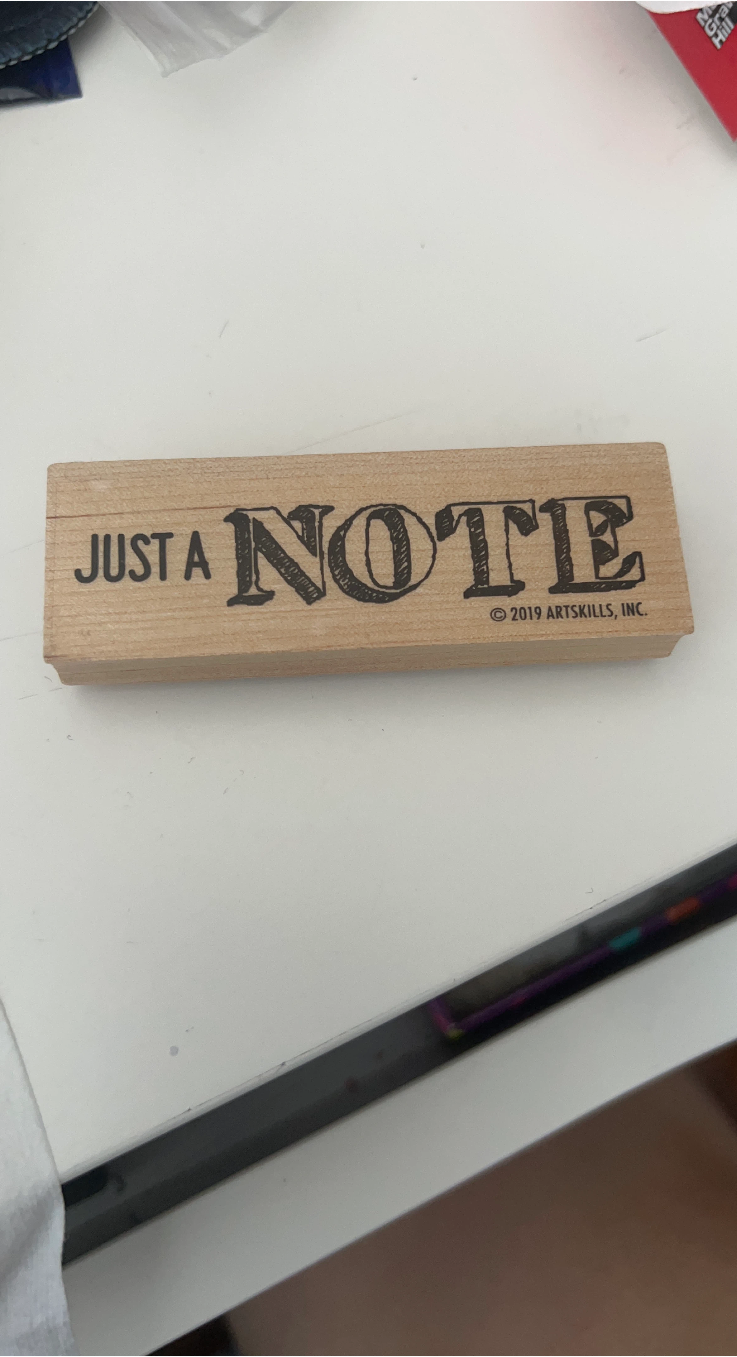 Just A Note Rubber Stamp 🧡