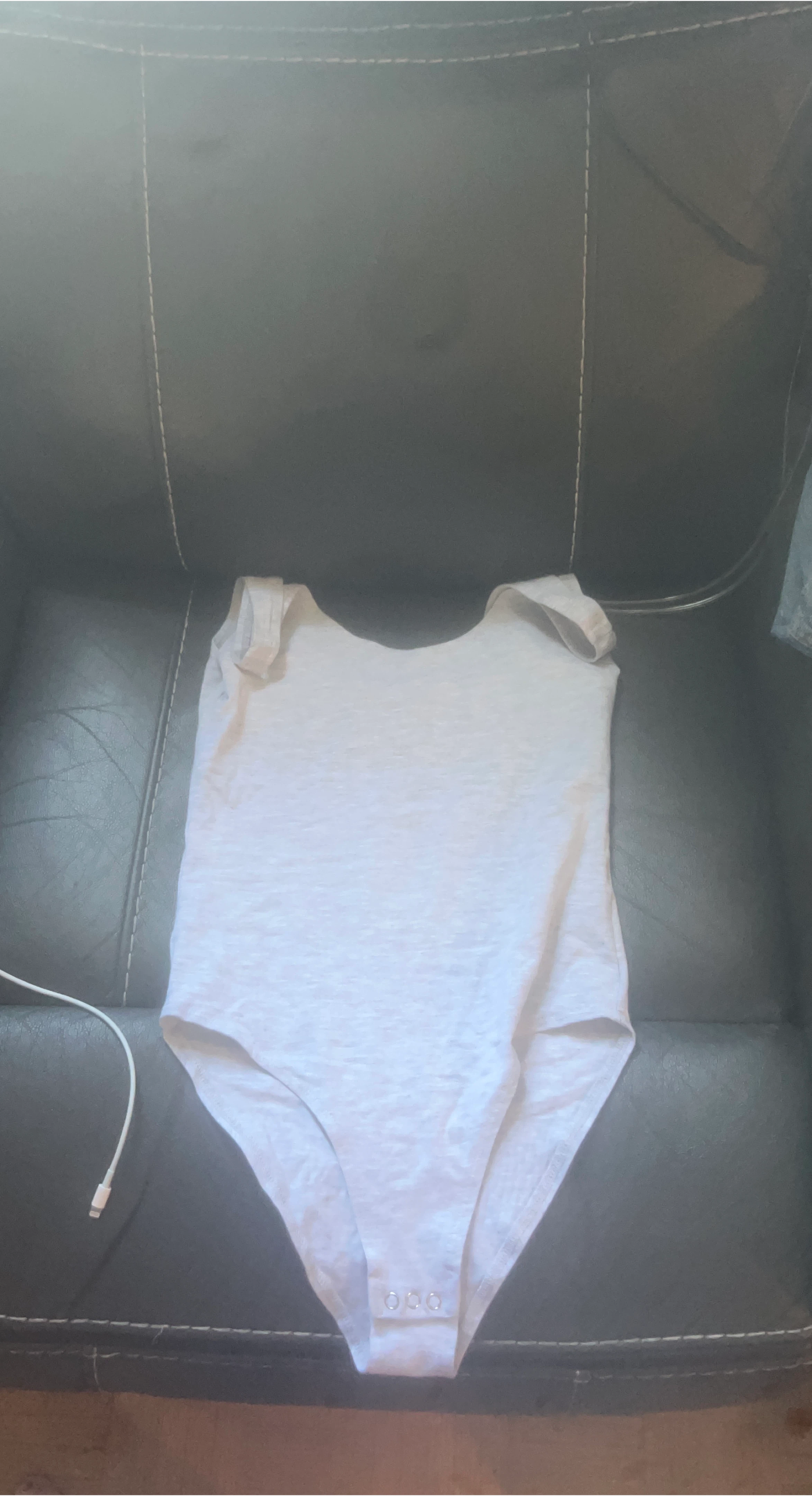 Topshop Grey Bodysuit - Size UK 10