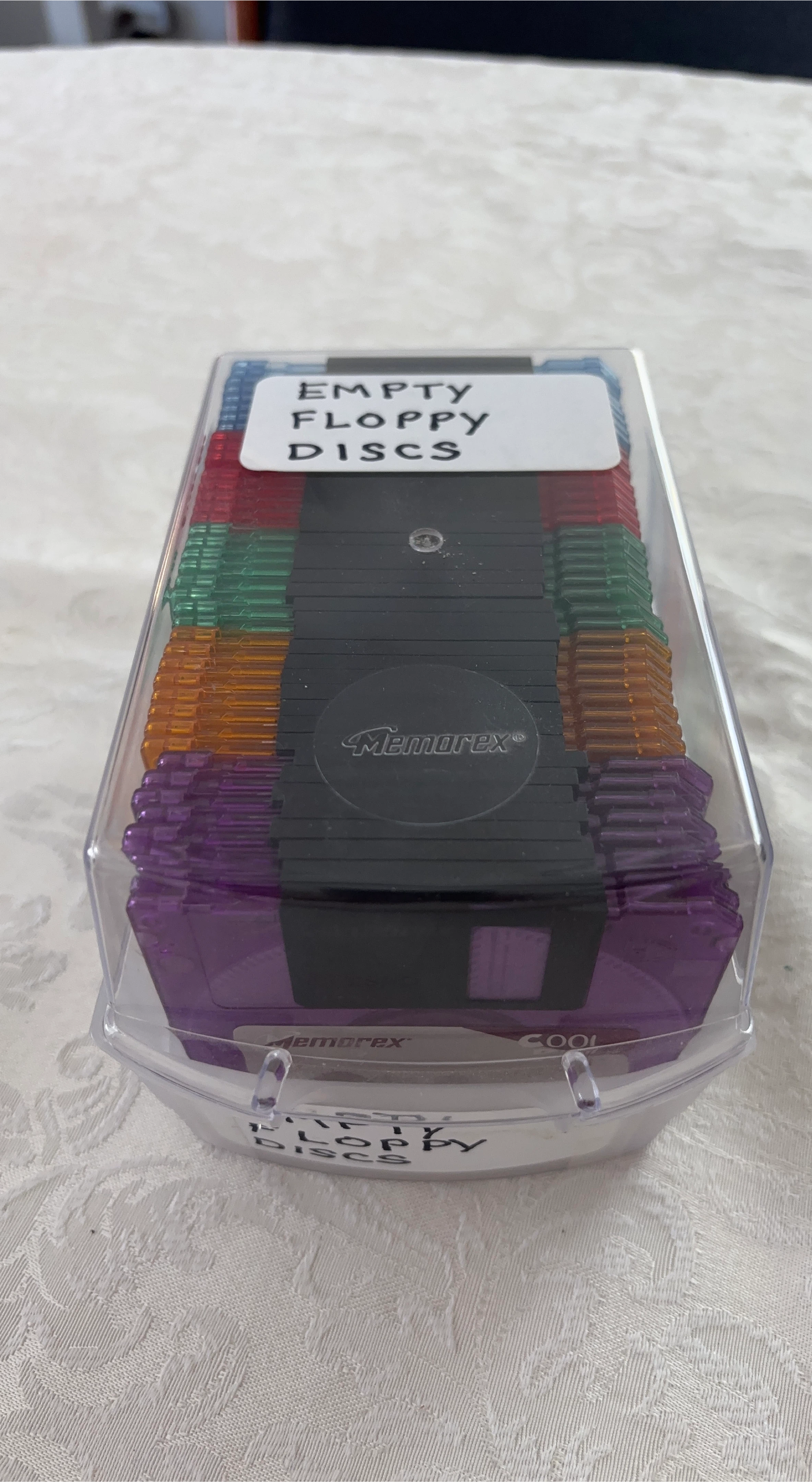 Memorex Floppy Discs and Storage Container