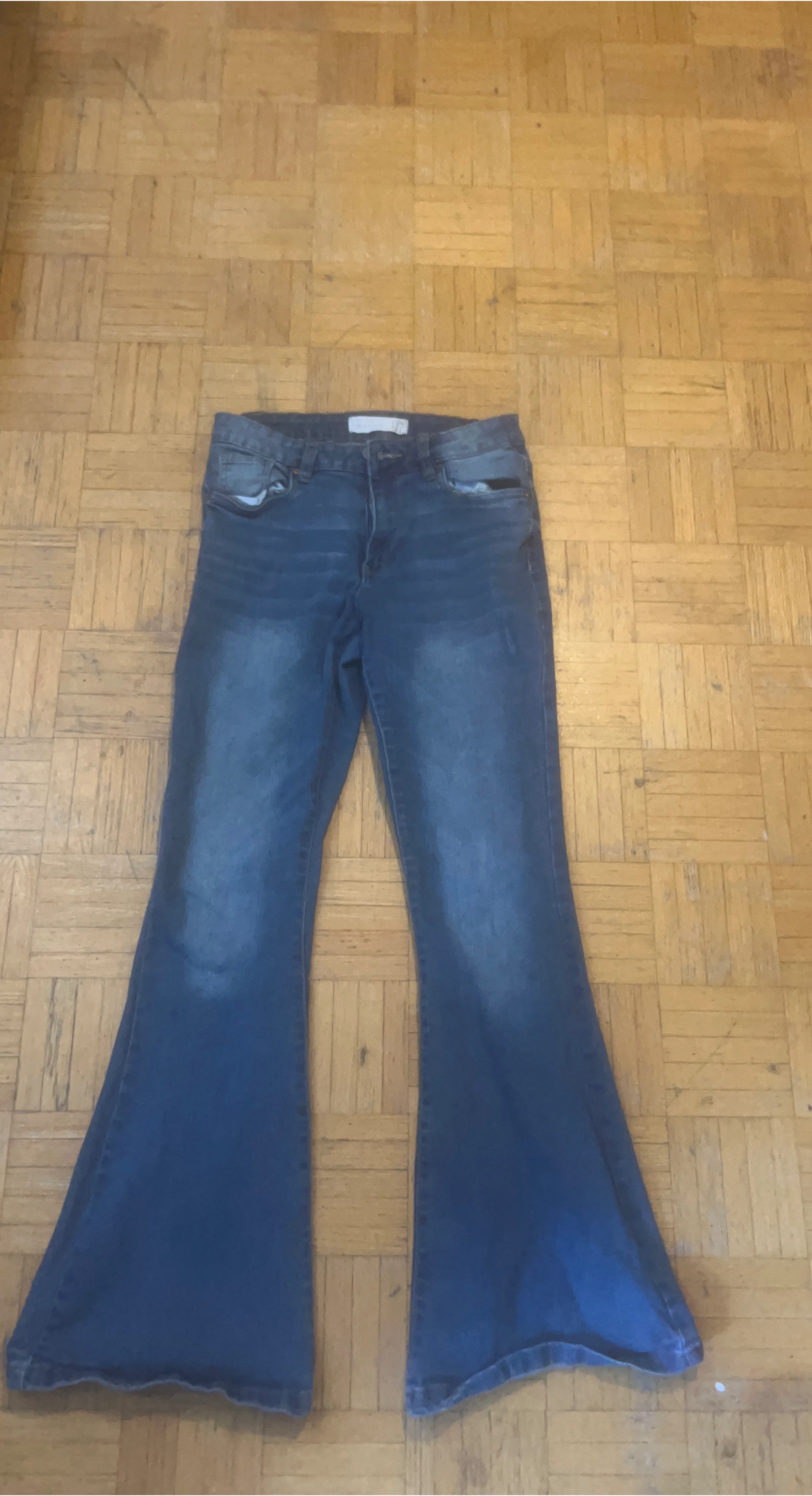 Denim Low Rise Flare Jeans