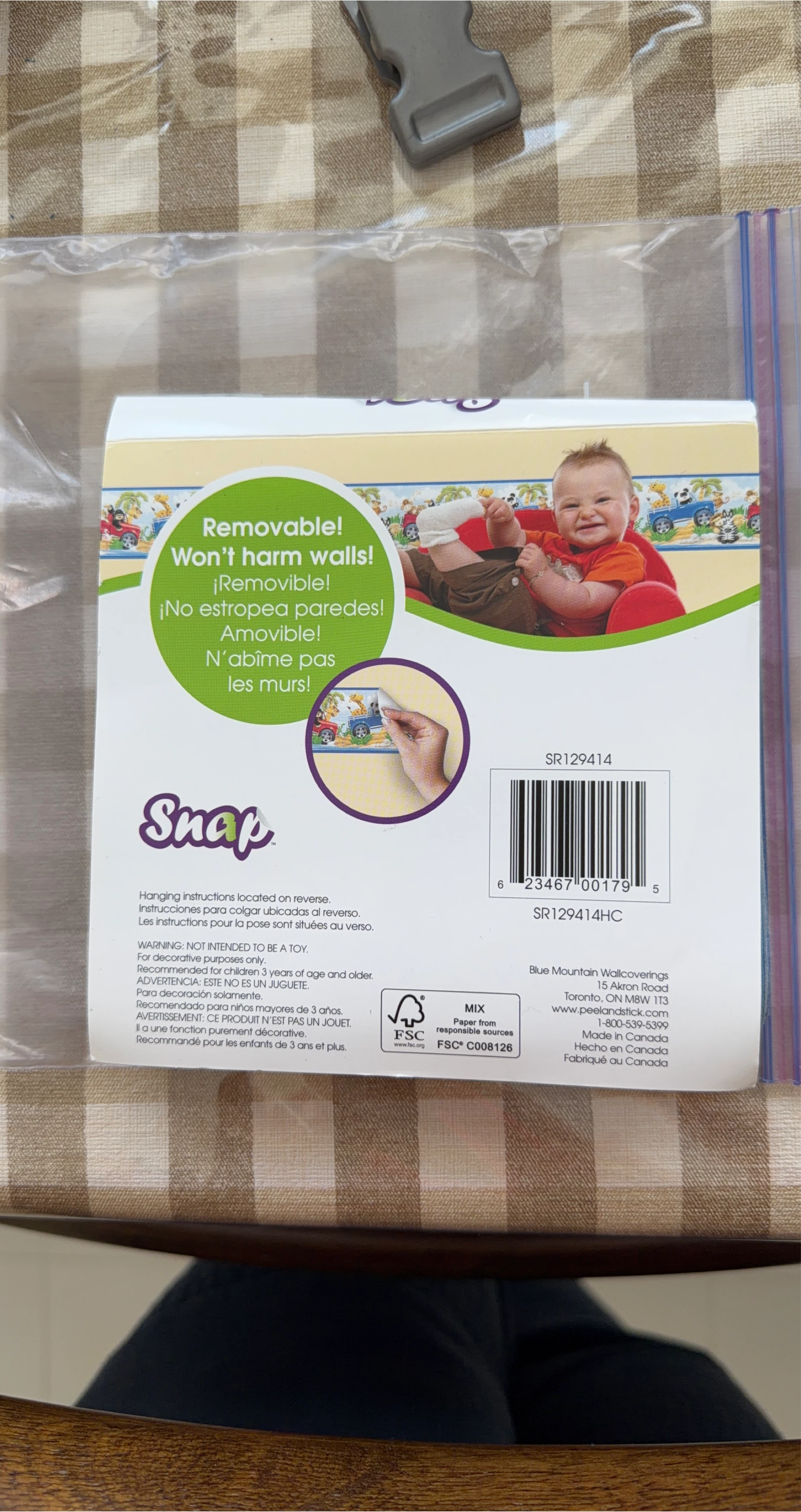 Snap Removable Wall Border SR129414HC