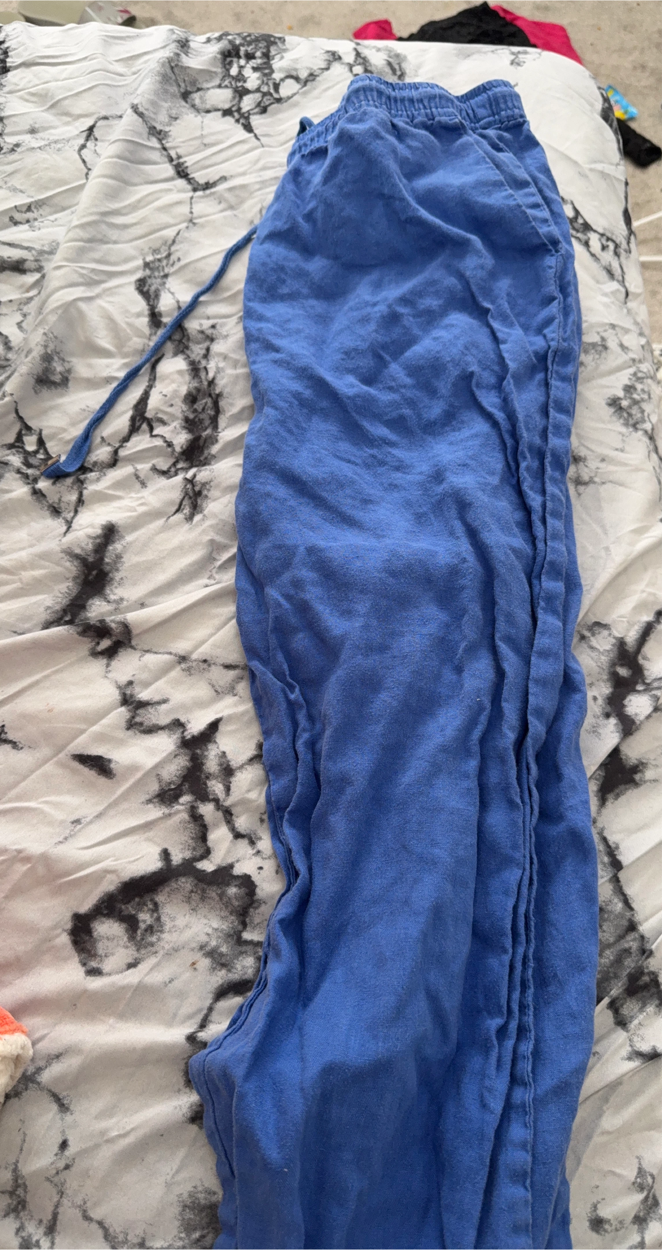 Blue Linen Pants