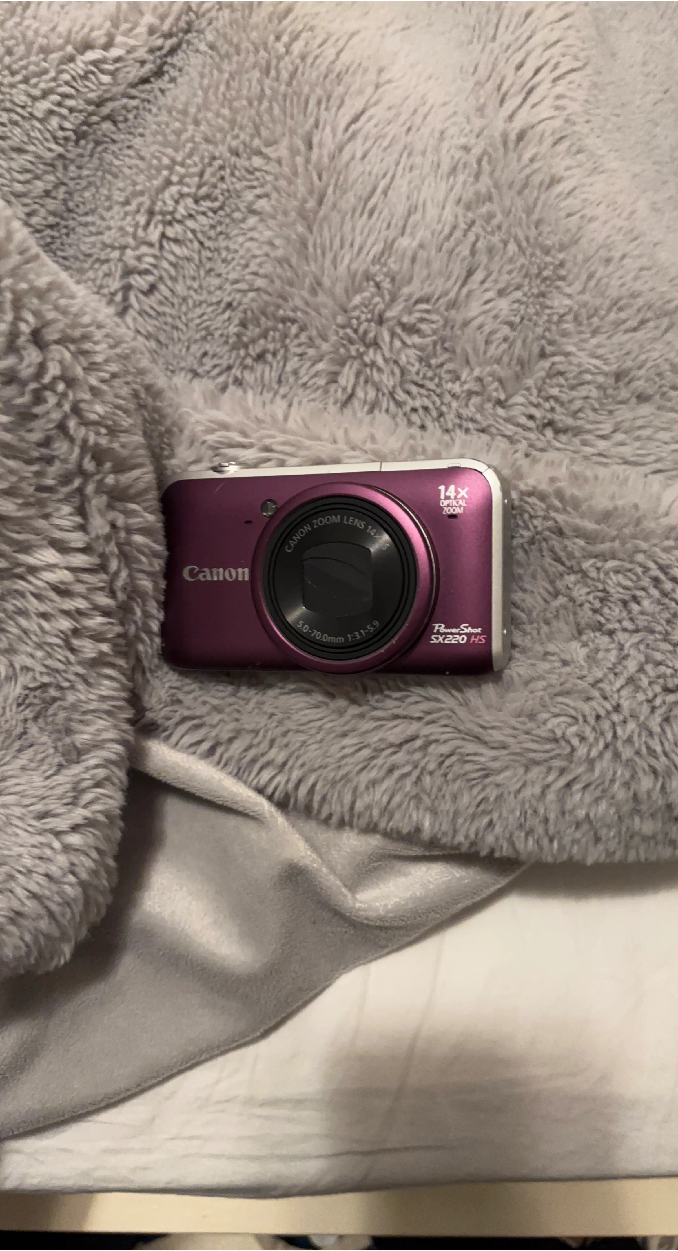 Canon PowerShot SX220 HS Purple Digital Camera