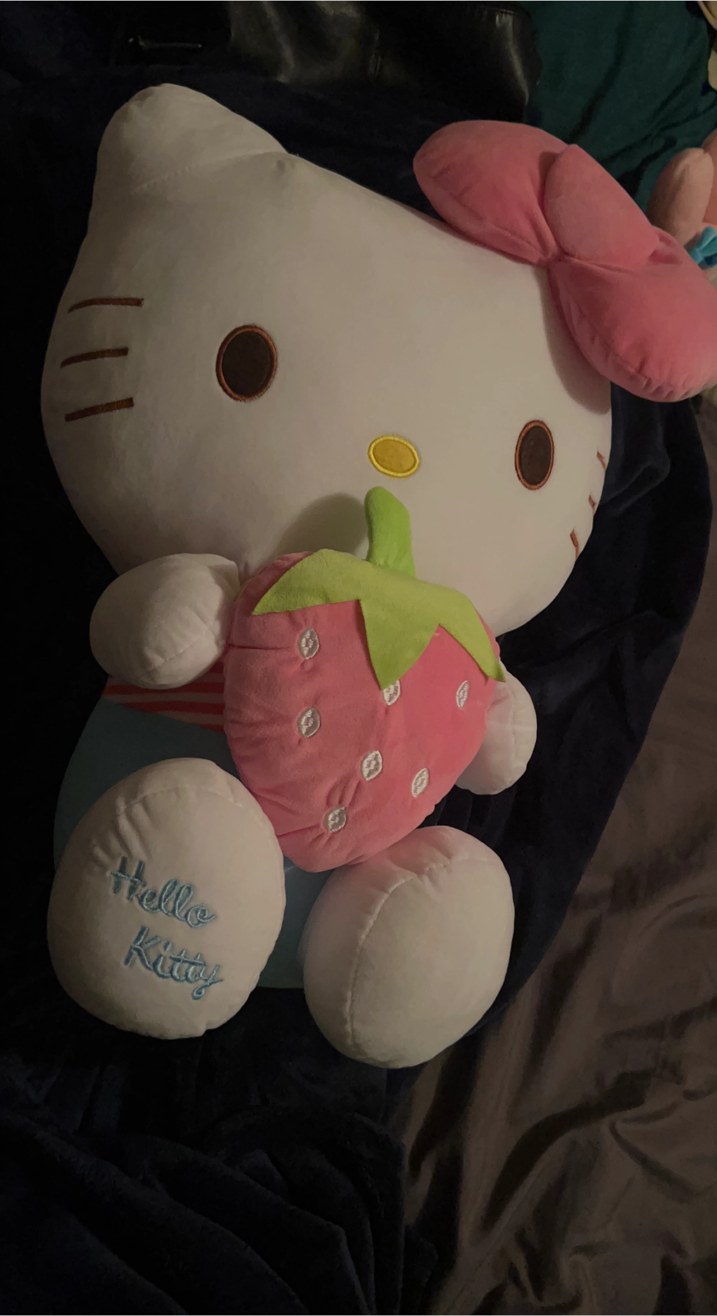 Huge Hello Kitty Plush with Strawberry