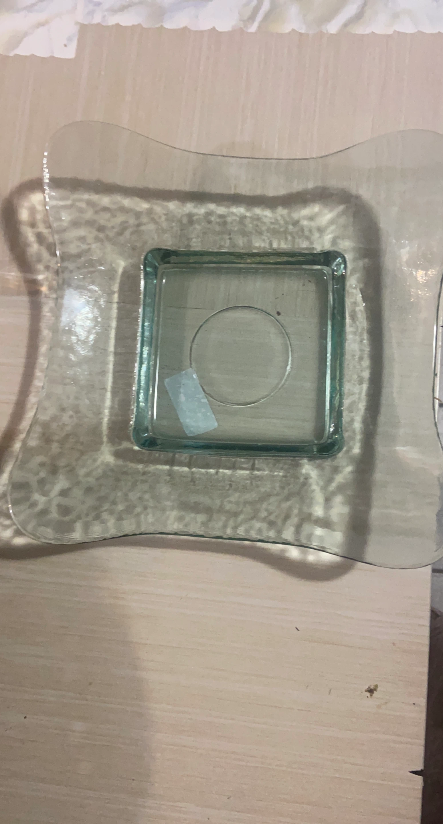 Glass Square platter Centrepiece Tray