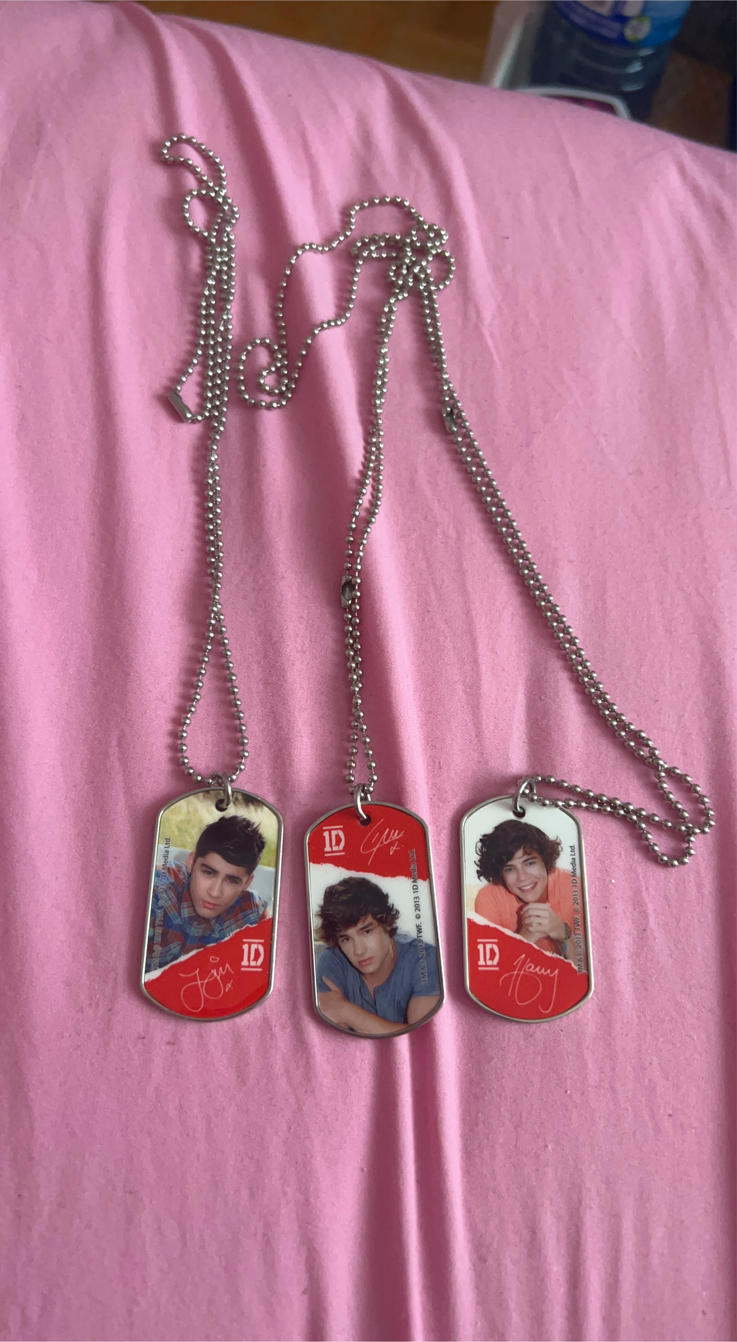One Direction Dog Tag Necklaces (Zayn, Niall, Harry)