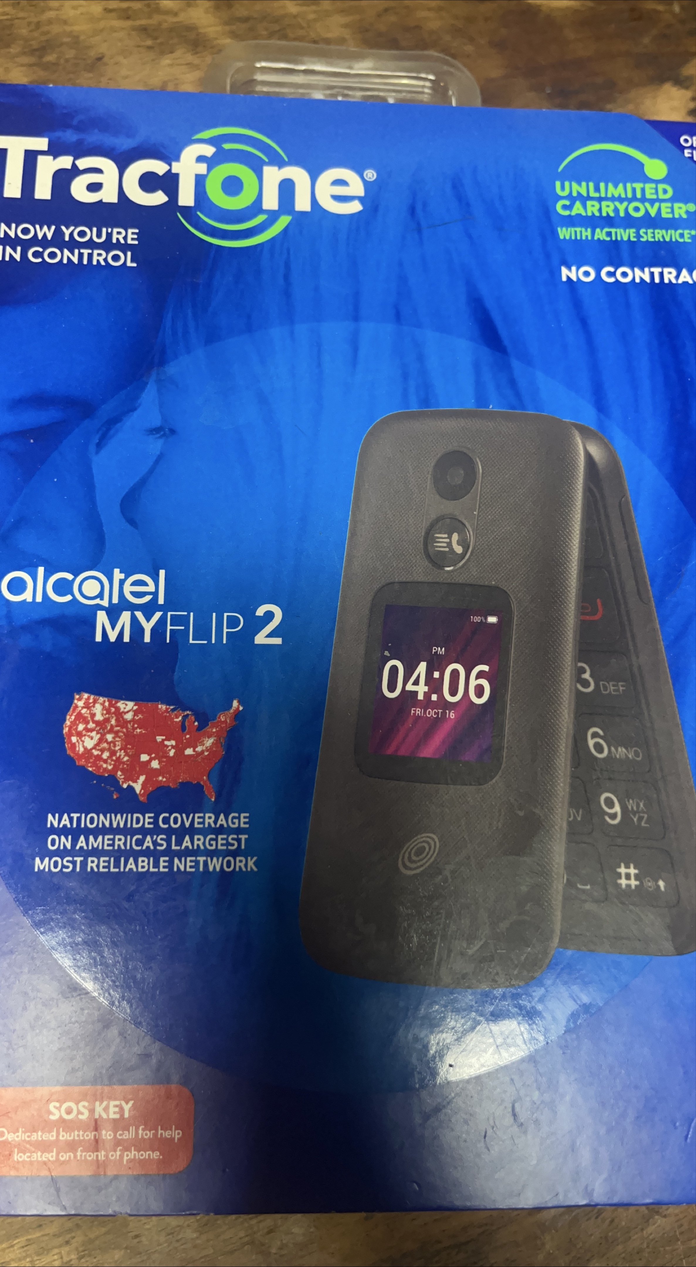 Alcatel MyFlip 2 Tracfone Flip Phone