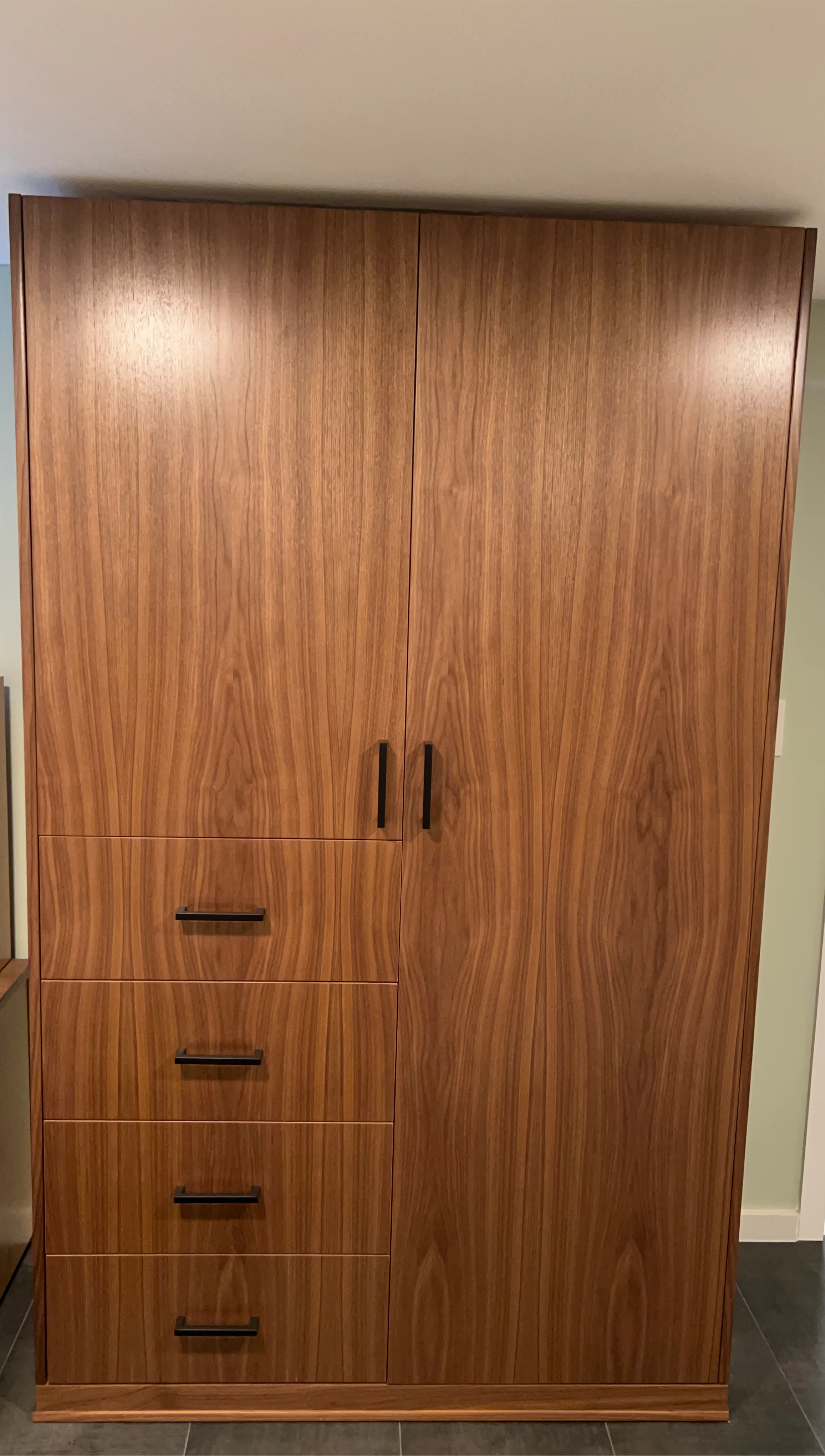 Wooden Wardrobe with Drawers