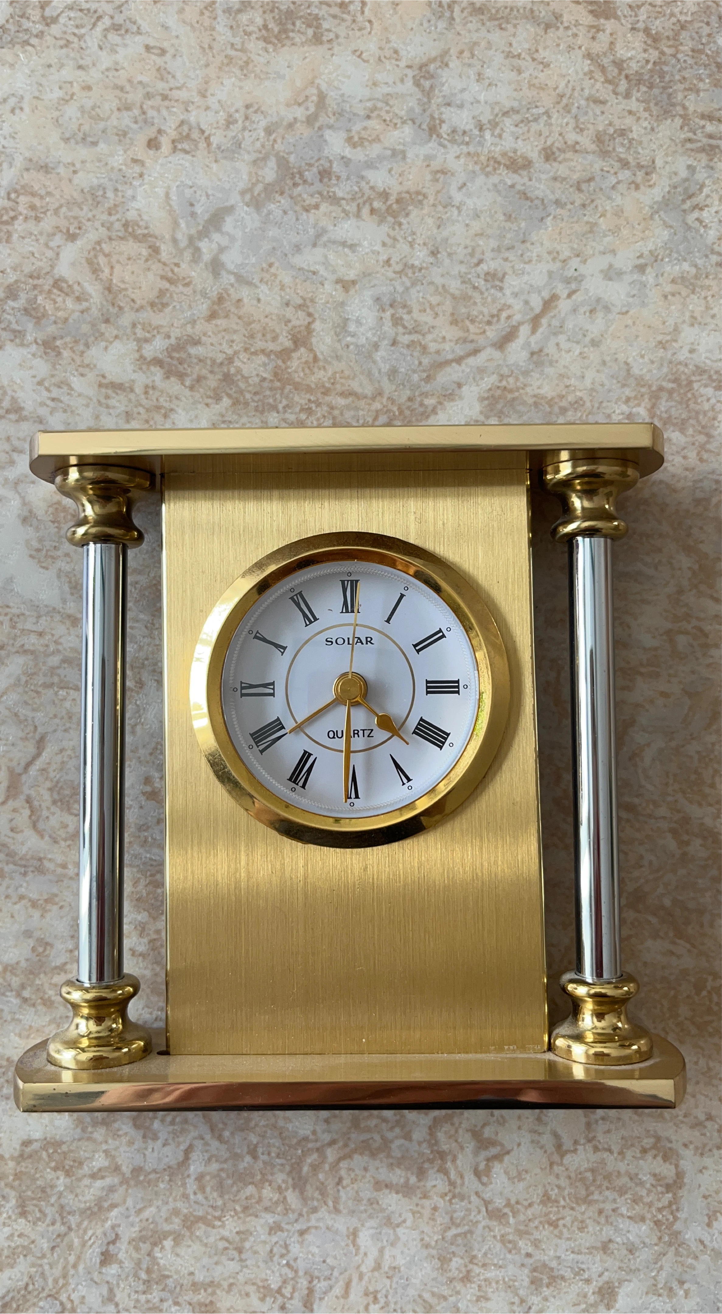 Solar Quartz Mantel Clock