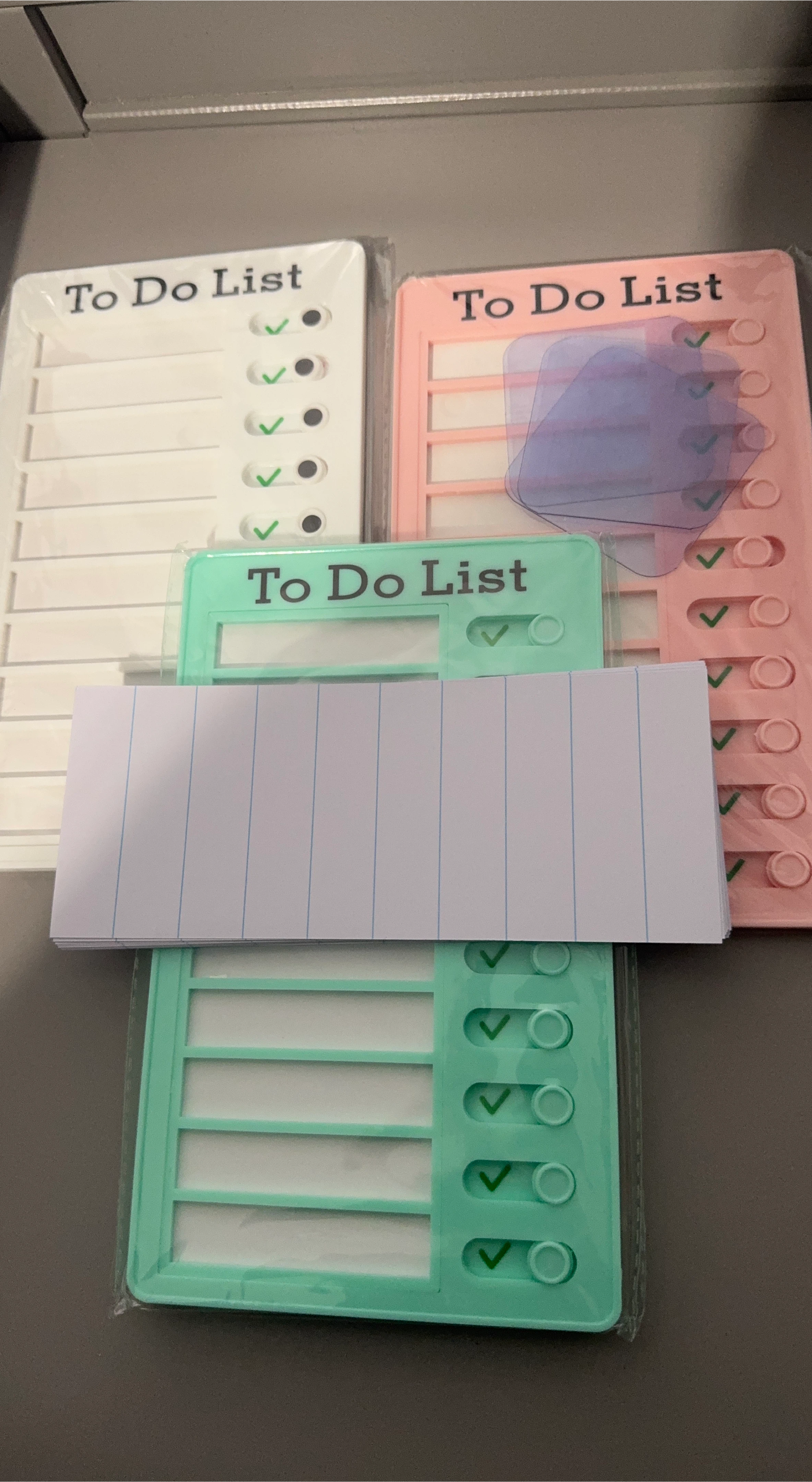 Set of 3 To Do List Notepads with Checkboxes