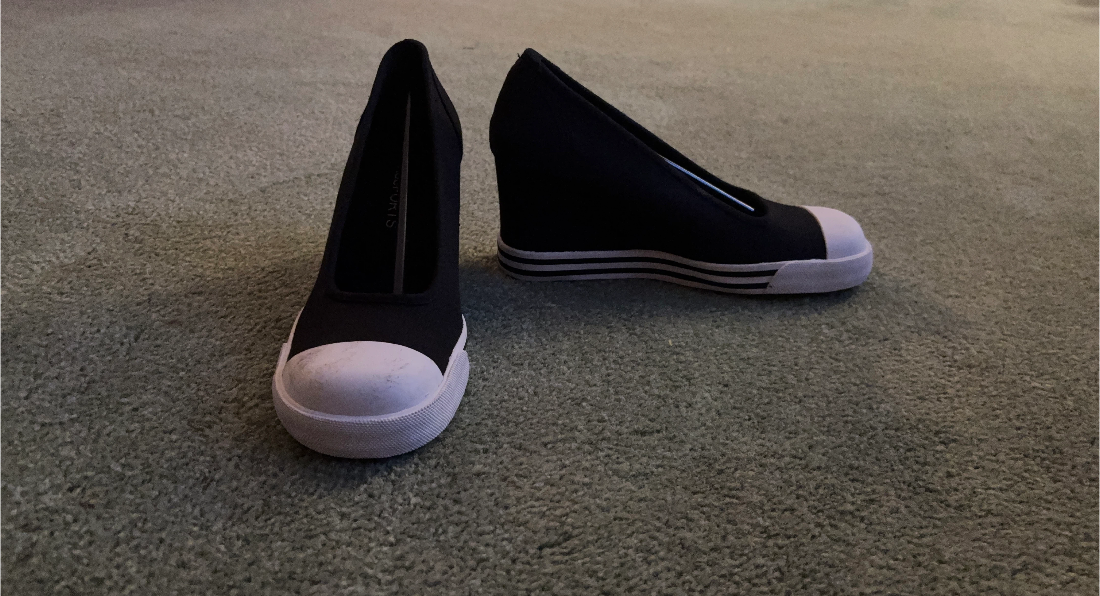 Black Wedge Sneakers
