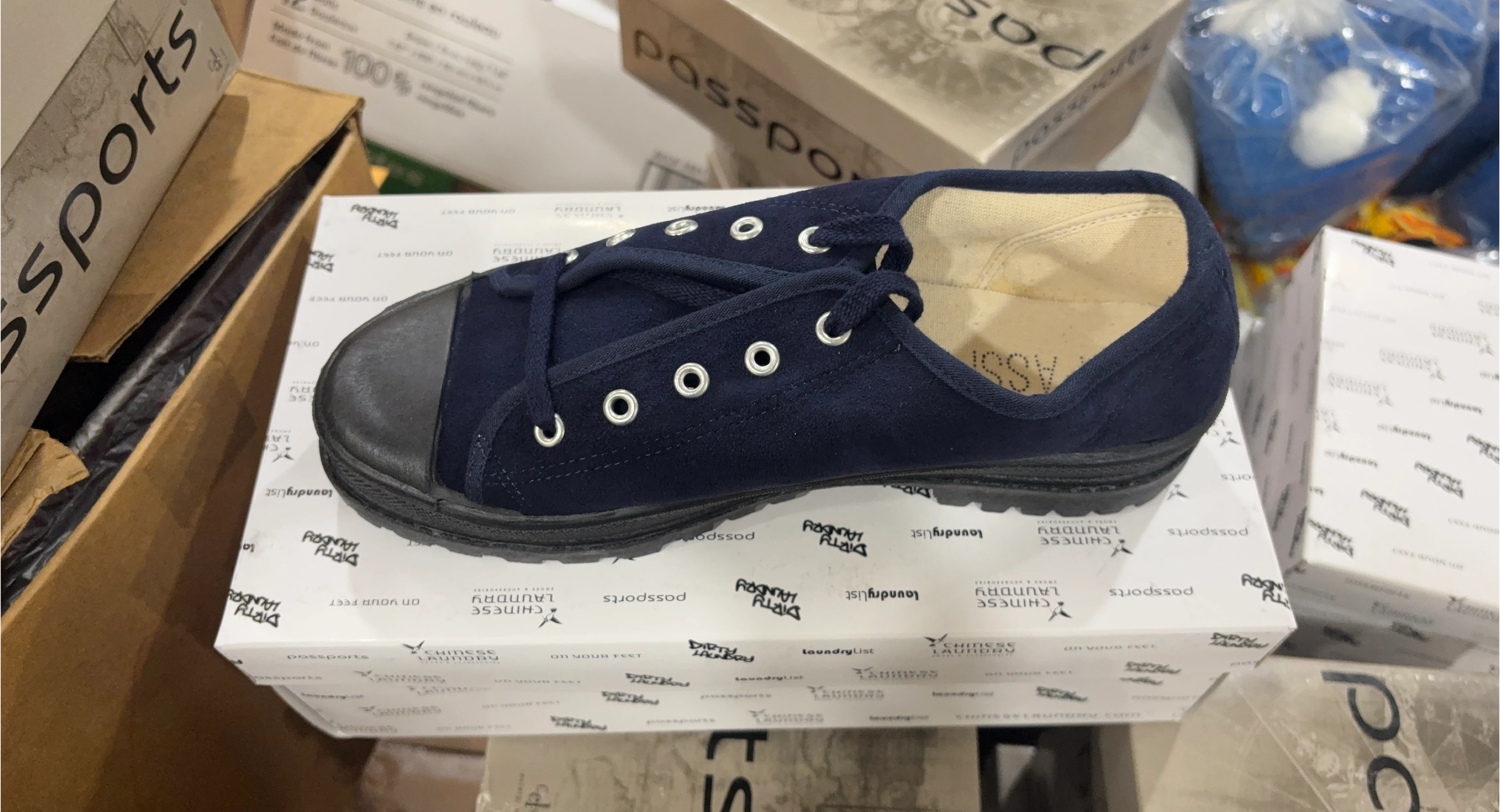 Dirty Laundry Navy Suede Sneakers