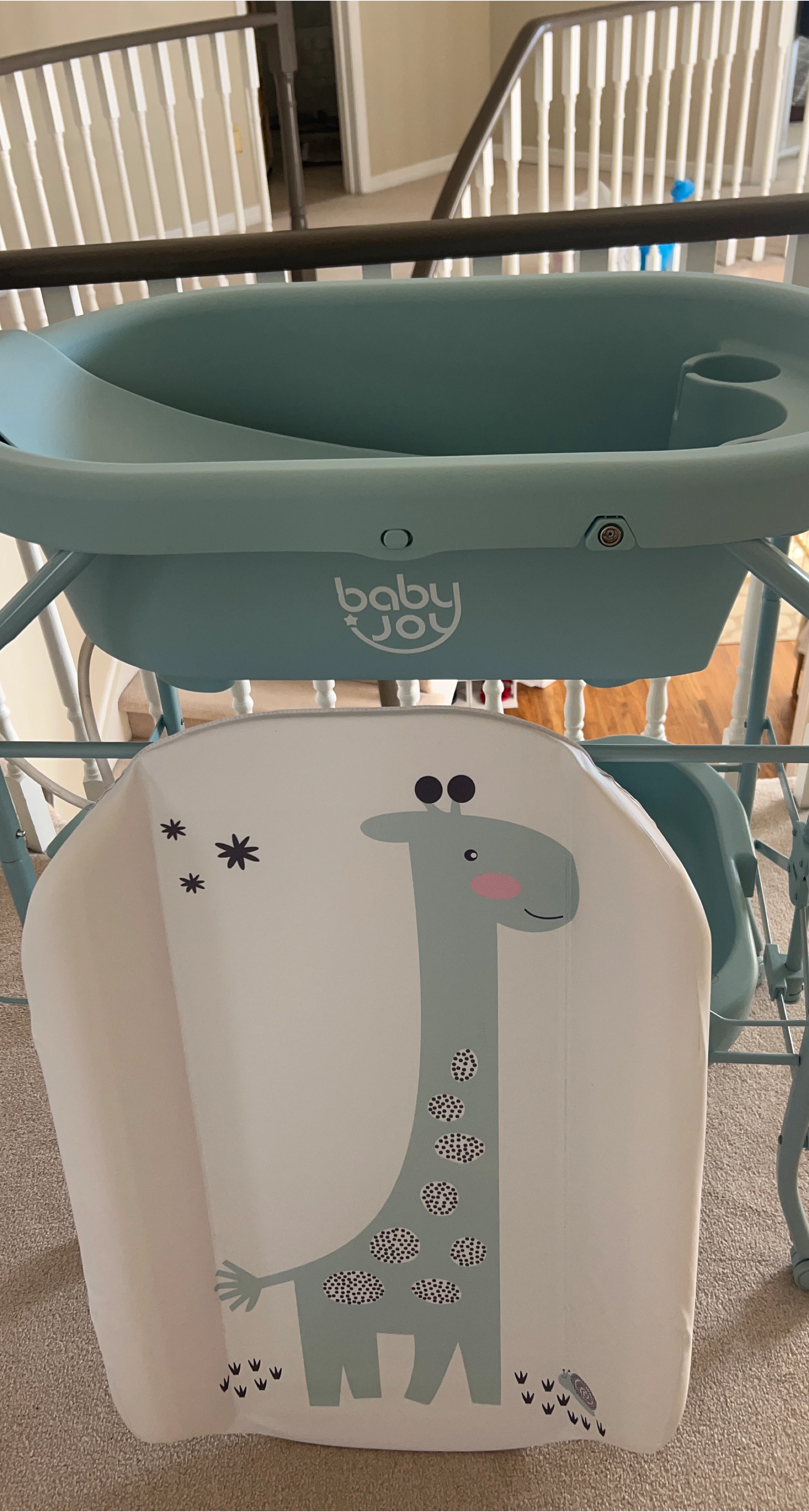 Baby Joy Baby Bathtub with Stand and Giraffe Insert