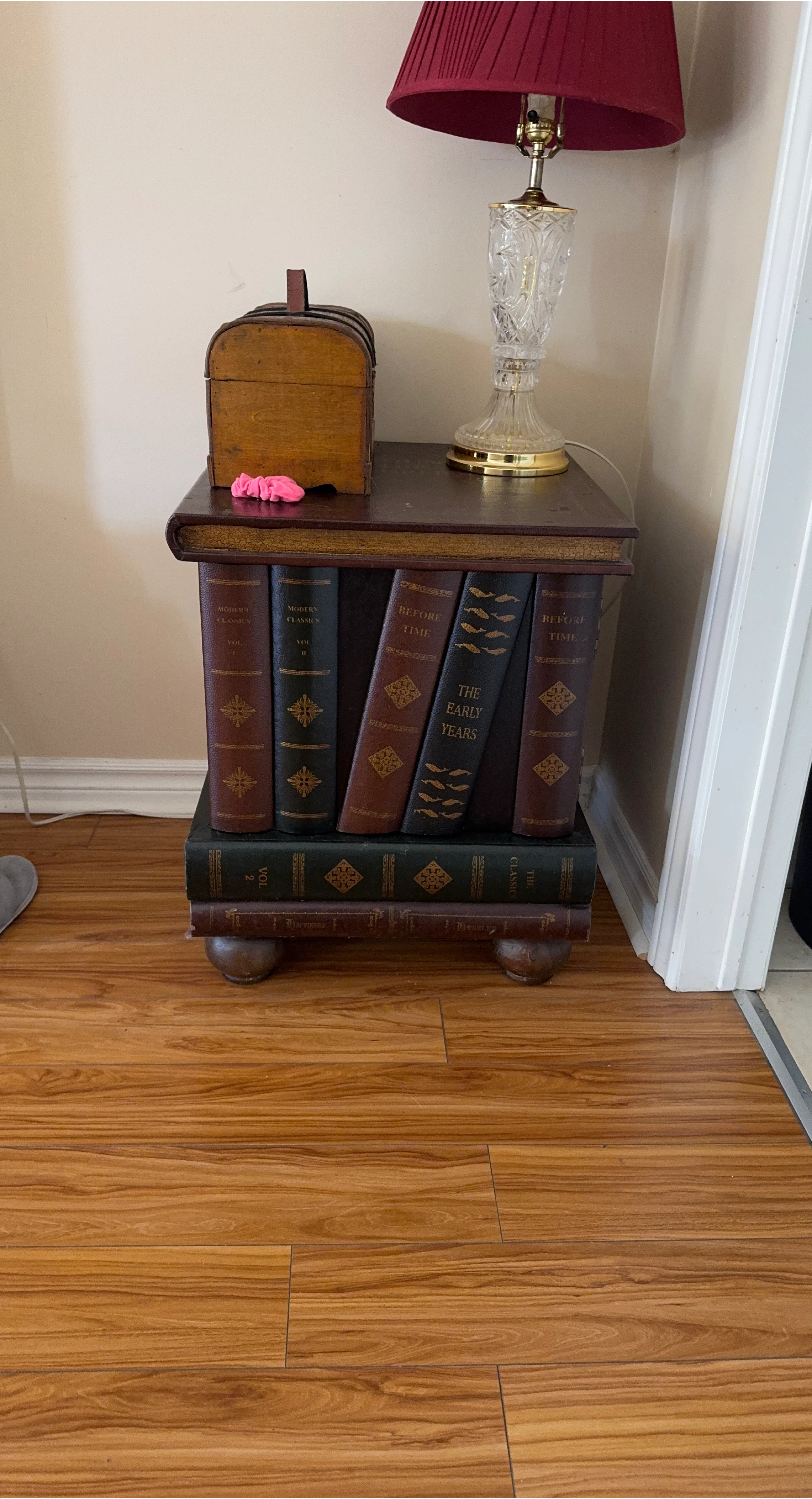 Book Spine Accent Side Table