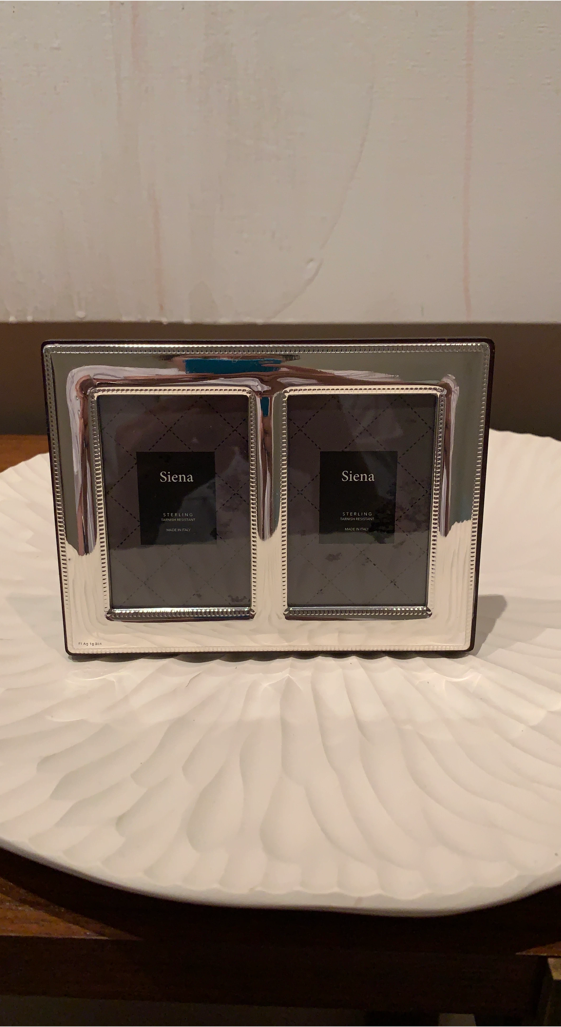 Siena Sterling Silver Double Photo Frame