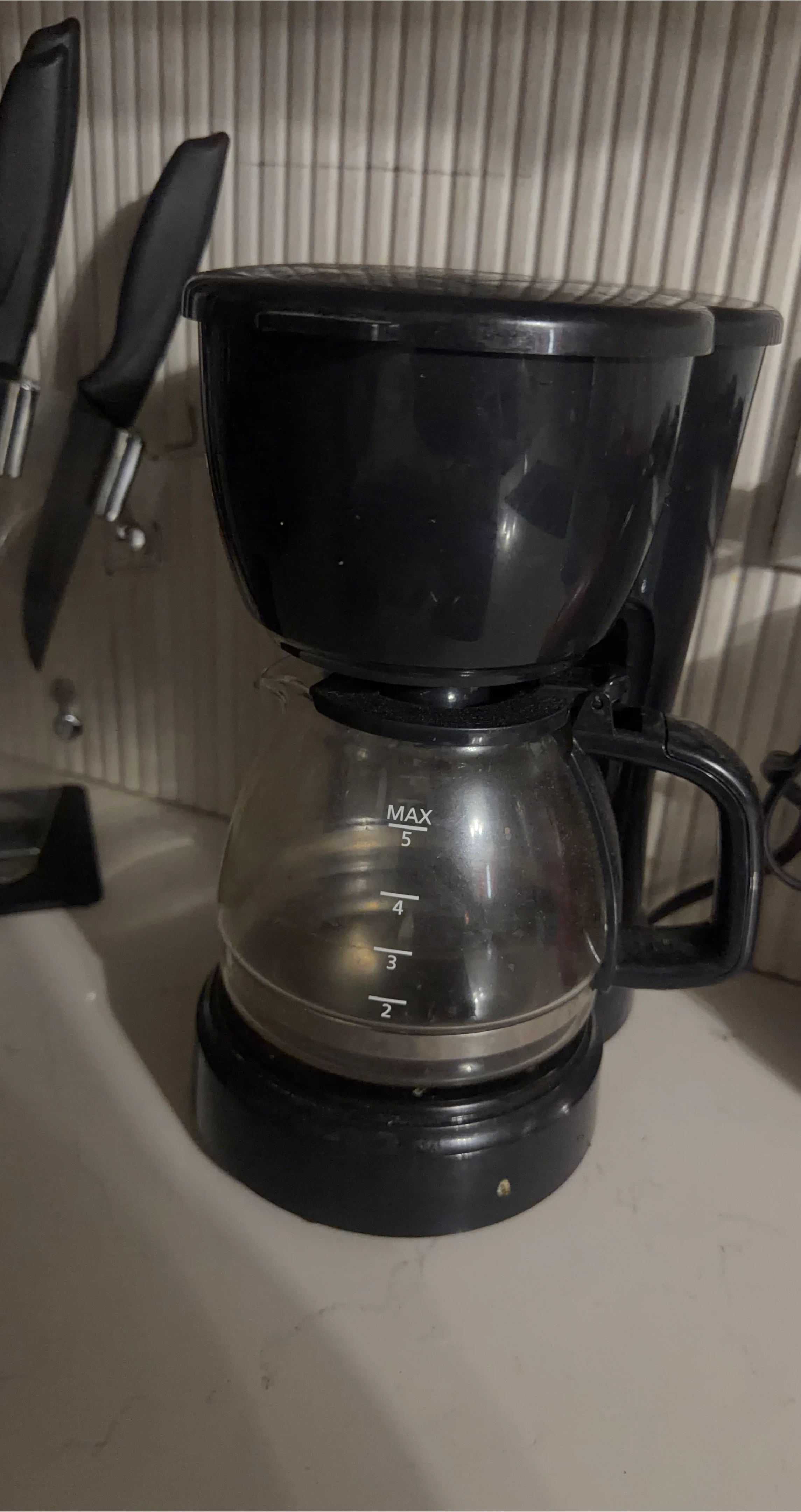 Black 5-Cup Coffee Maker