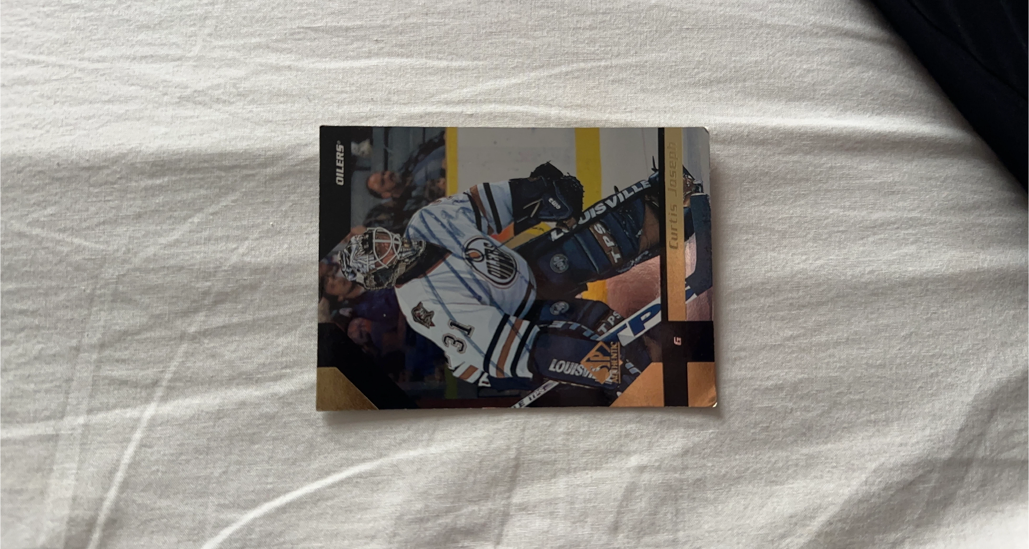 Curtis Joseph Edmonton Oilers Hockey Card signed in person