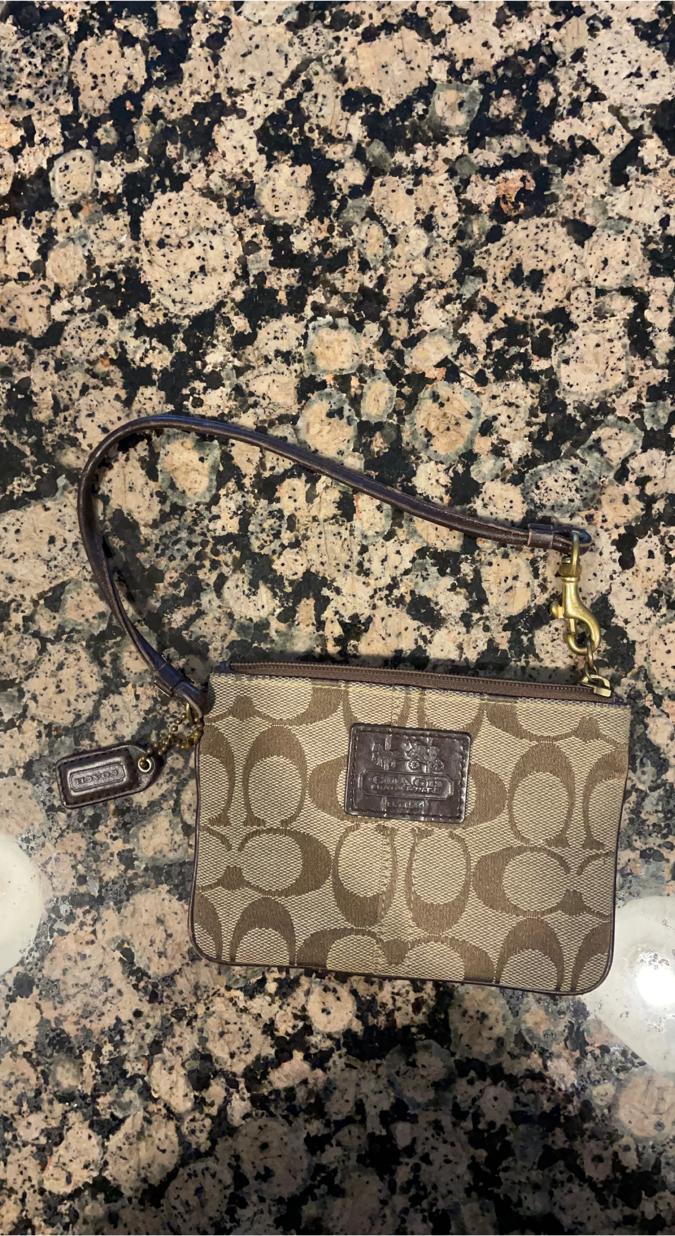 Coach Monogram Wristlet