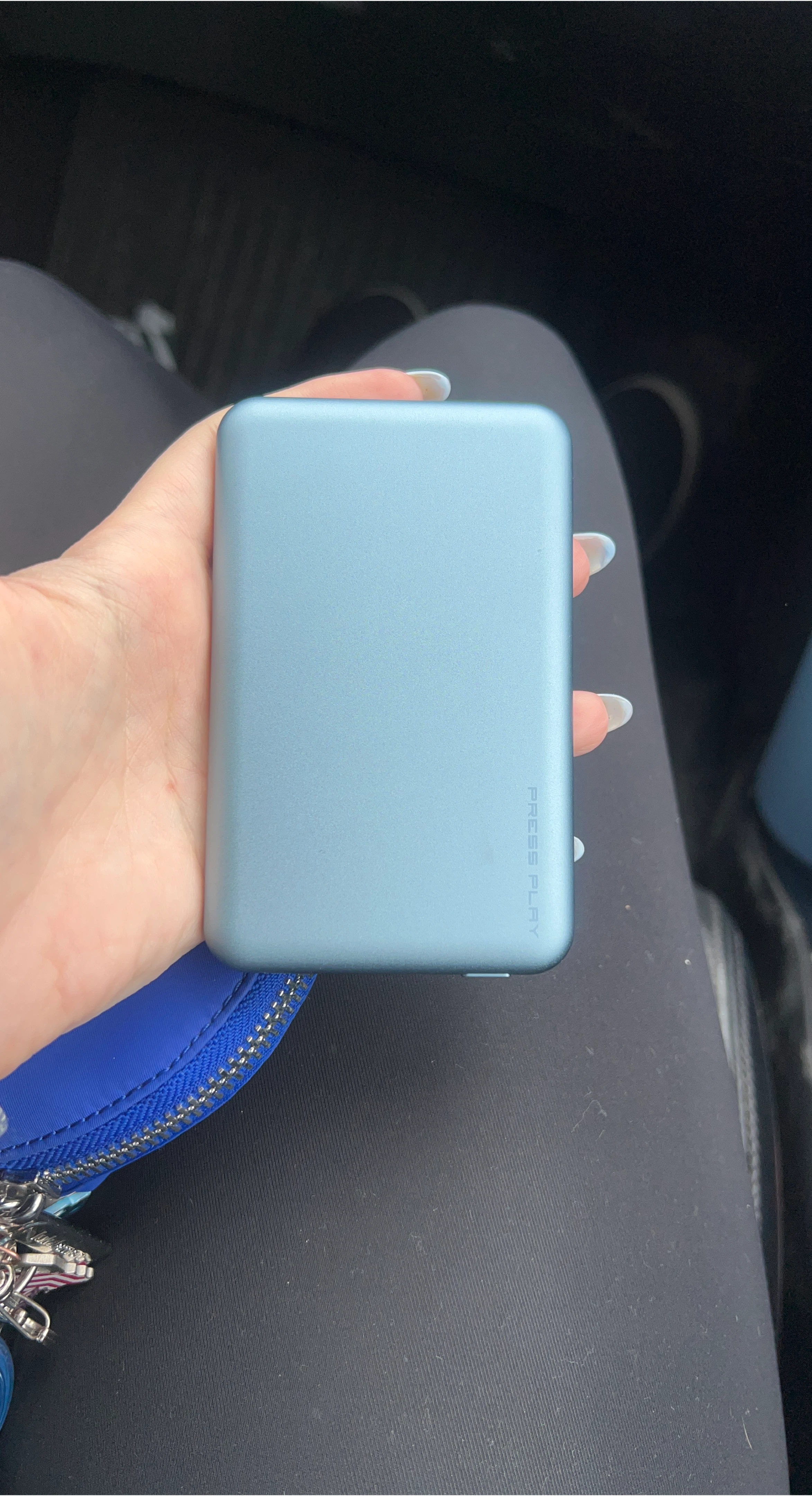 Press Play Portable Charger - Blue