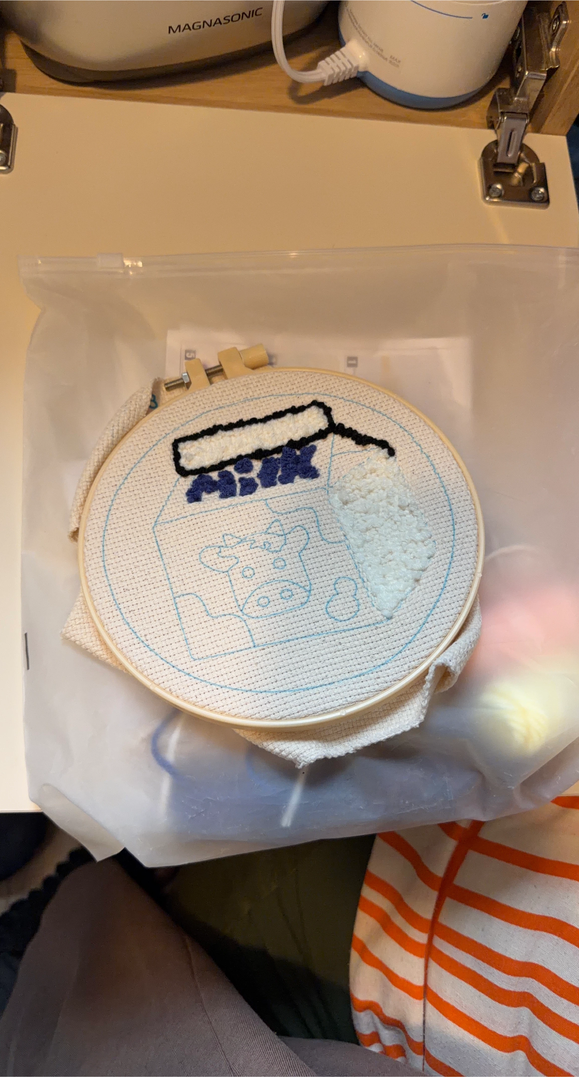 Punch Needle Kit - Milk Carton Design