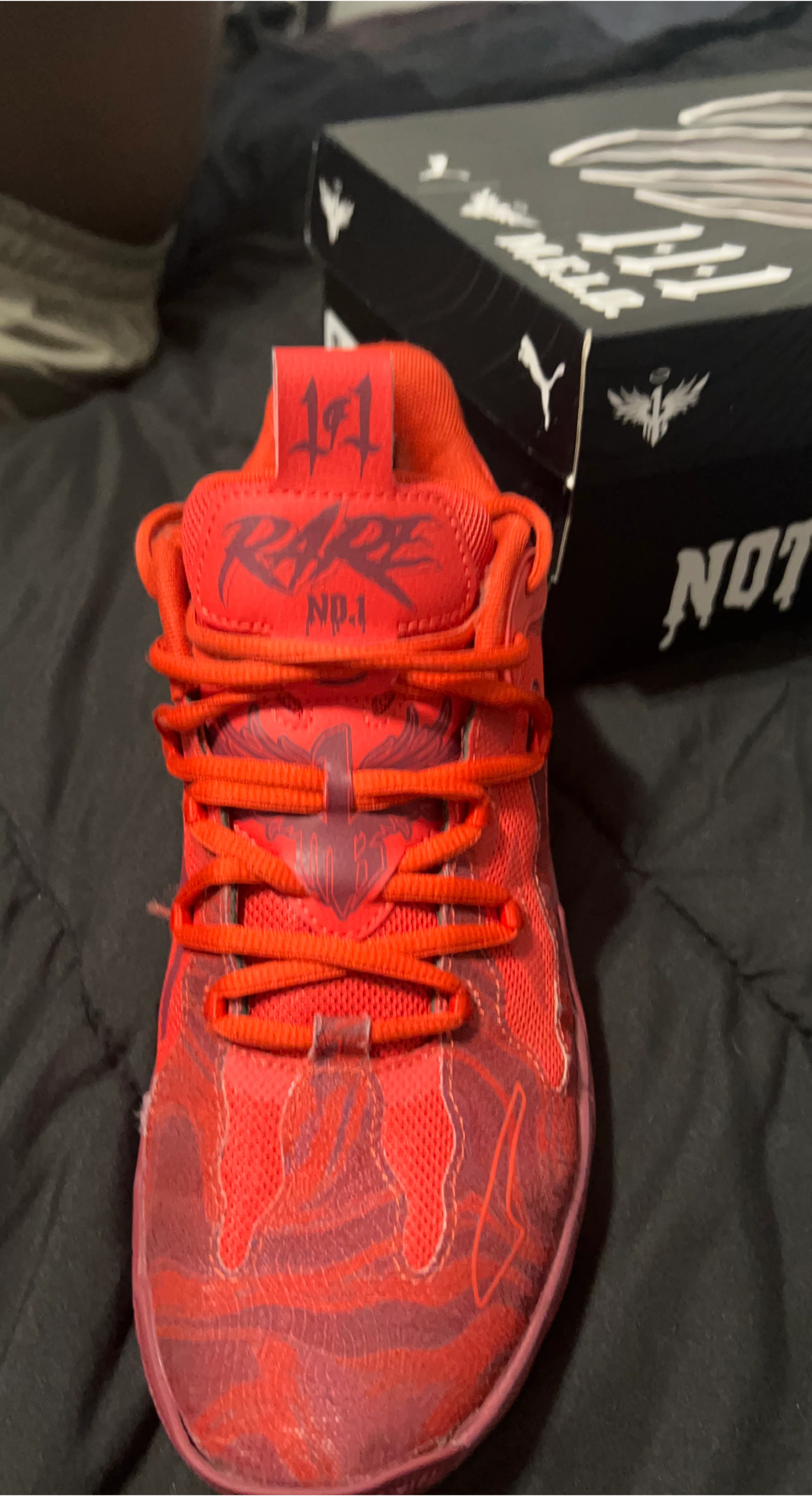 Puma "RARE NO.1" Red Basketball Shoes