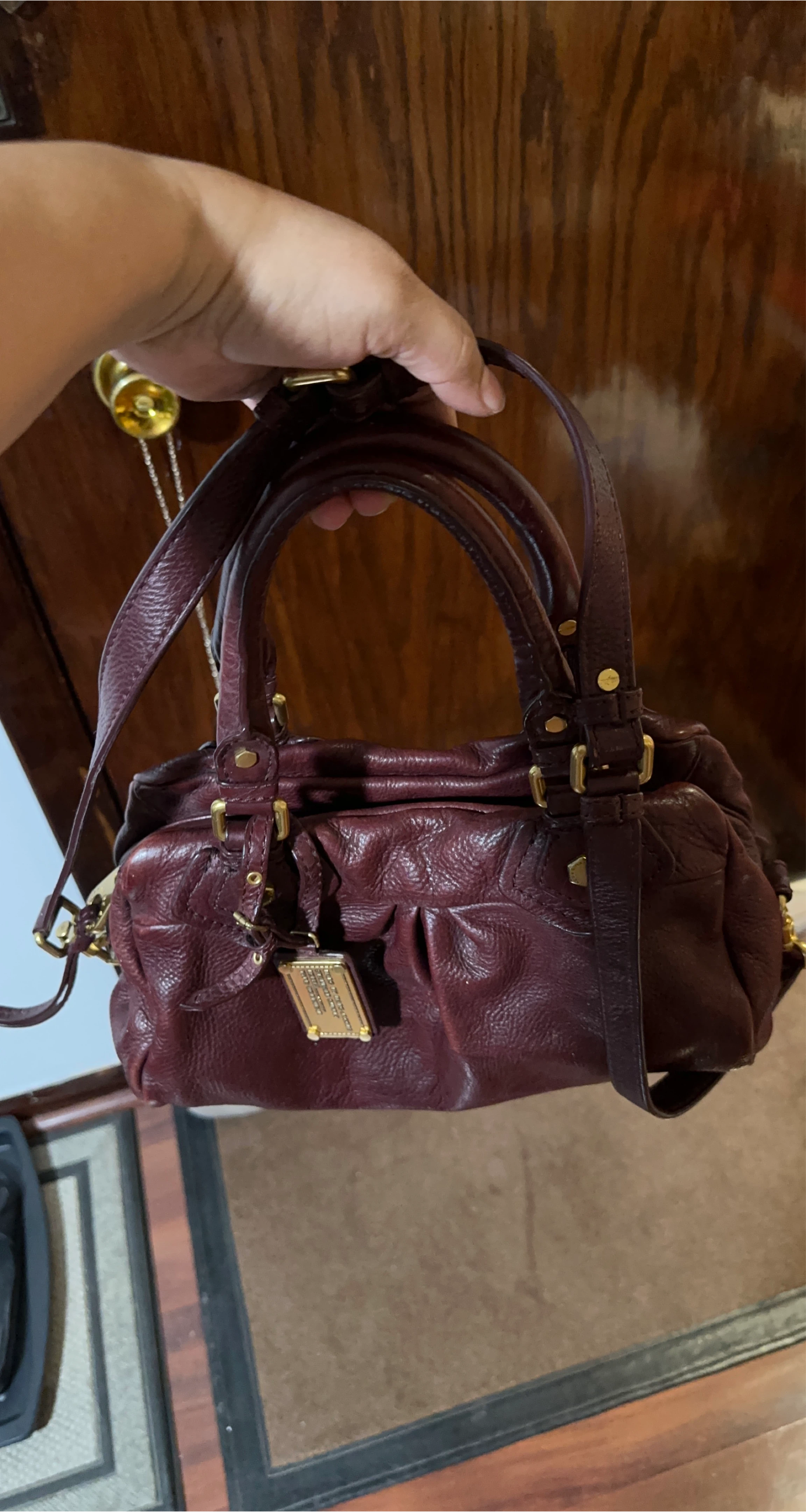 Marc Jacobs Burgundy Leather Handbag