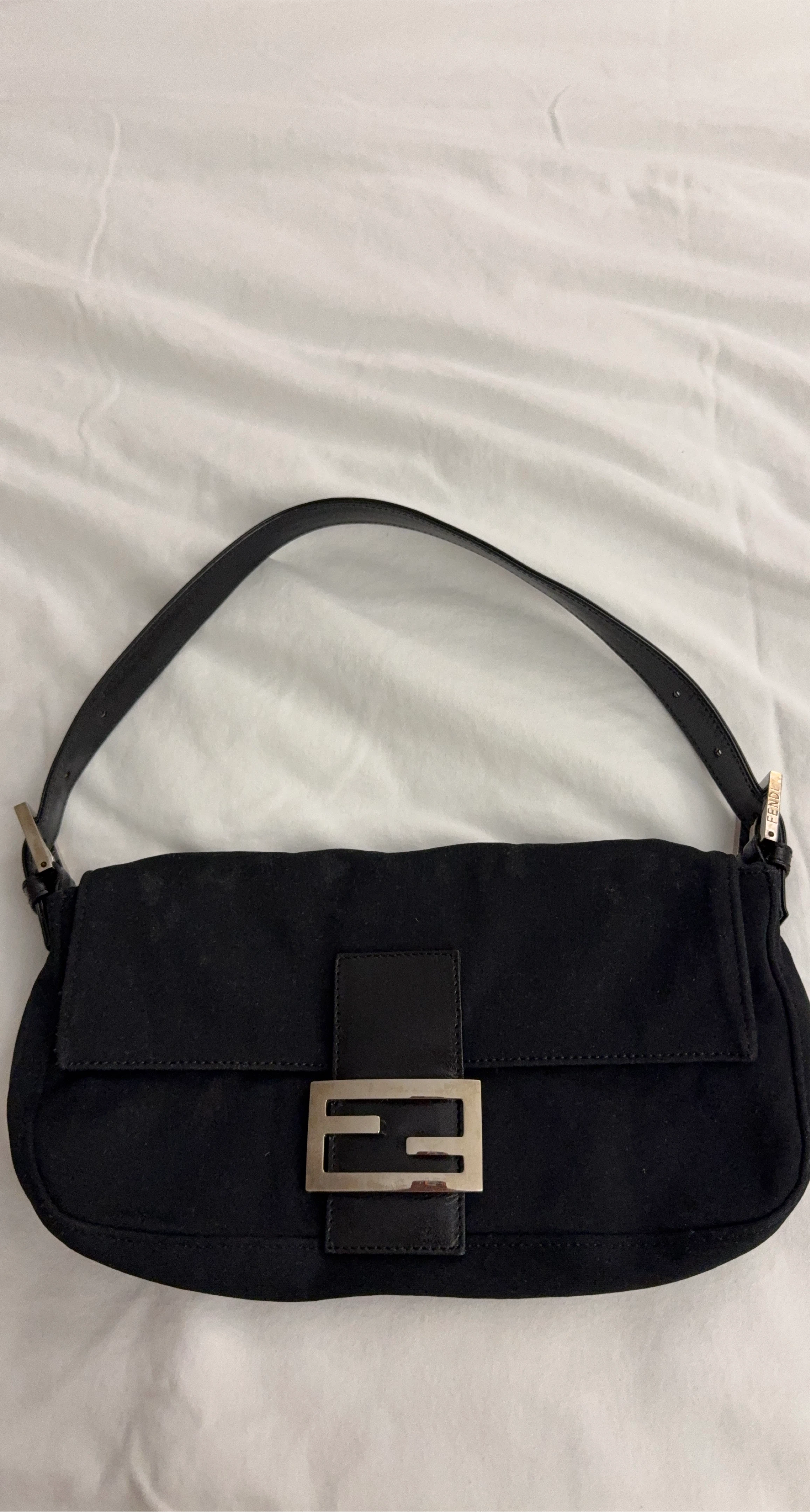 Fendi Baguette Bag Black Canvas