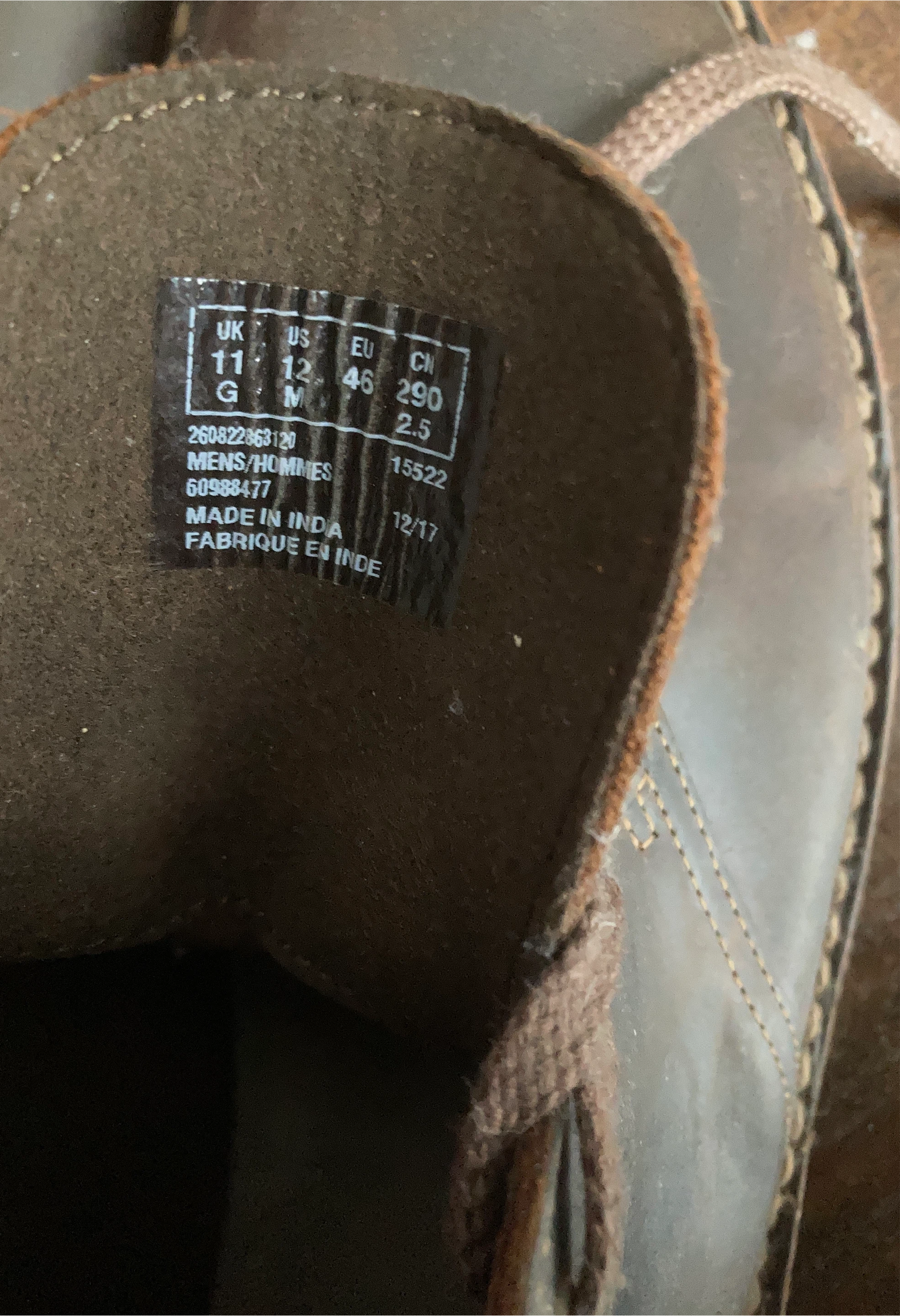 Clarks Men's Desert Boots - Brown Leather - Size 11