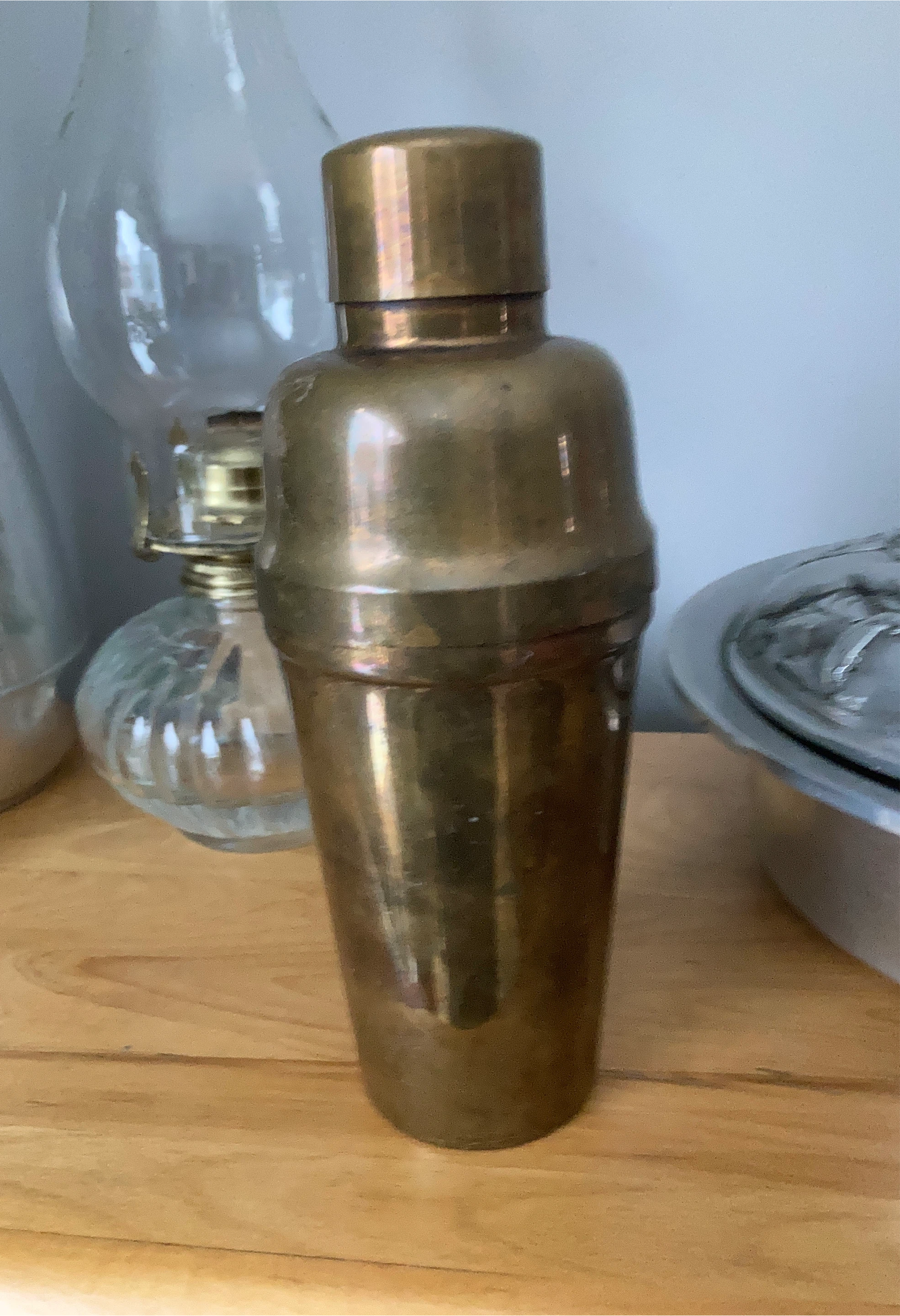 Vintage Brass Cocktail Shaker