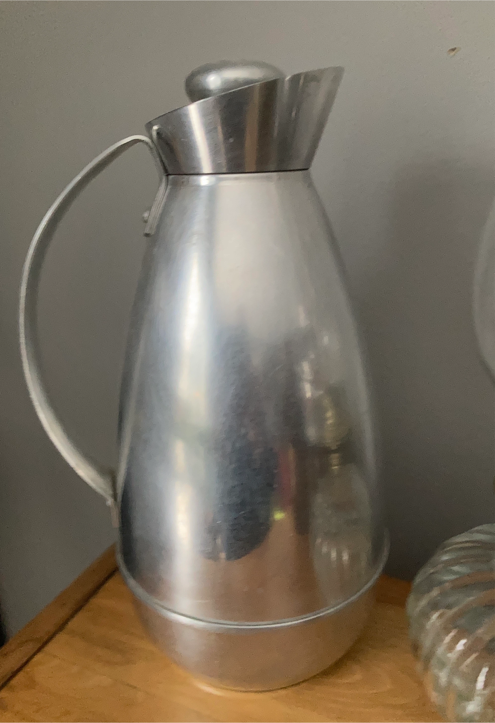 Vintage Aluminum Thermos Carafe