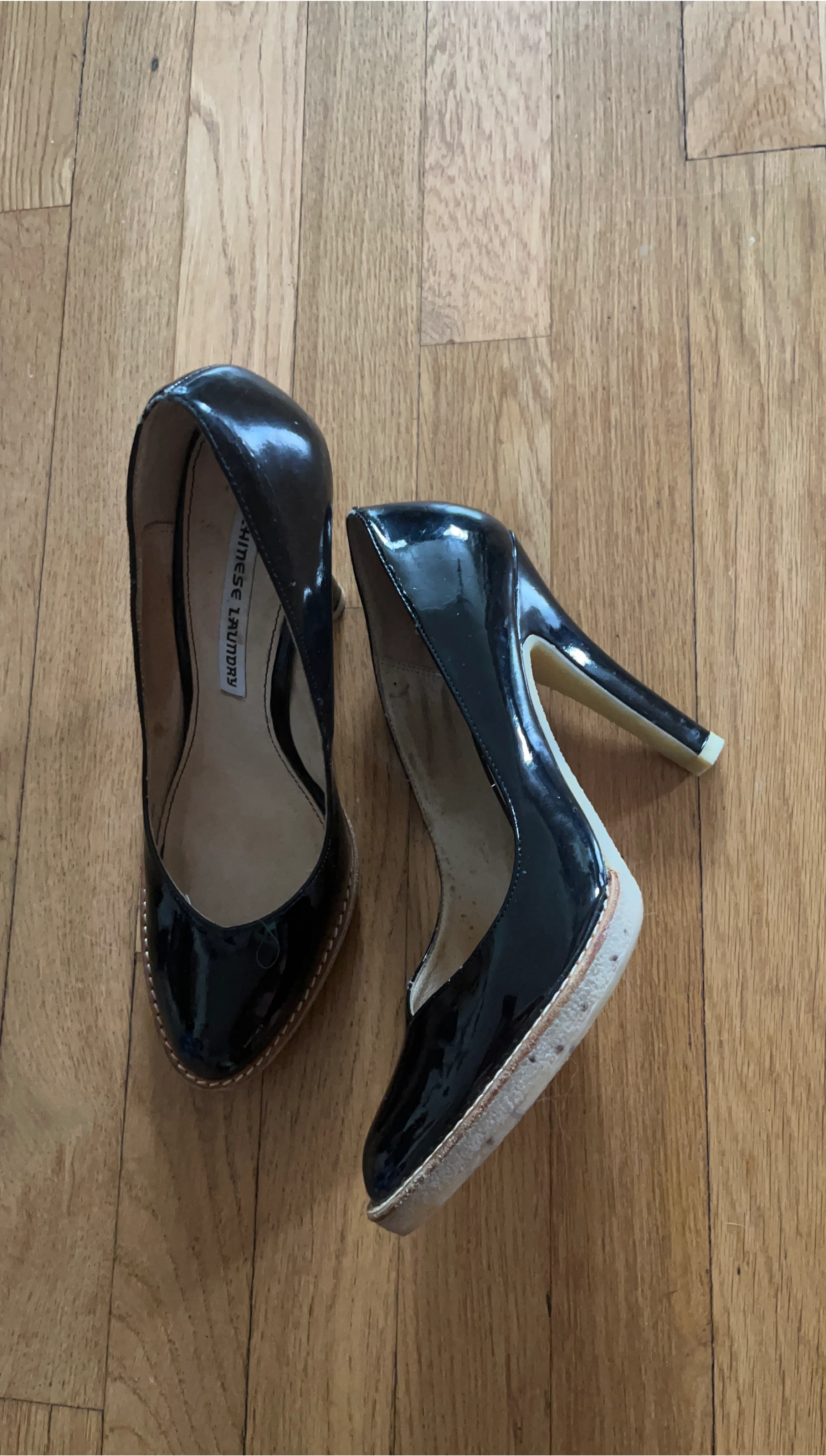 Chinese Laundry Black Patent  Heels