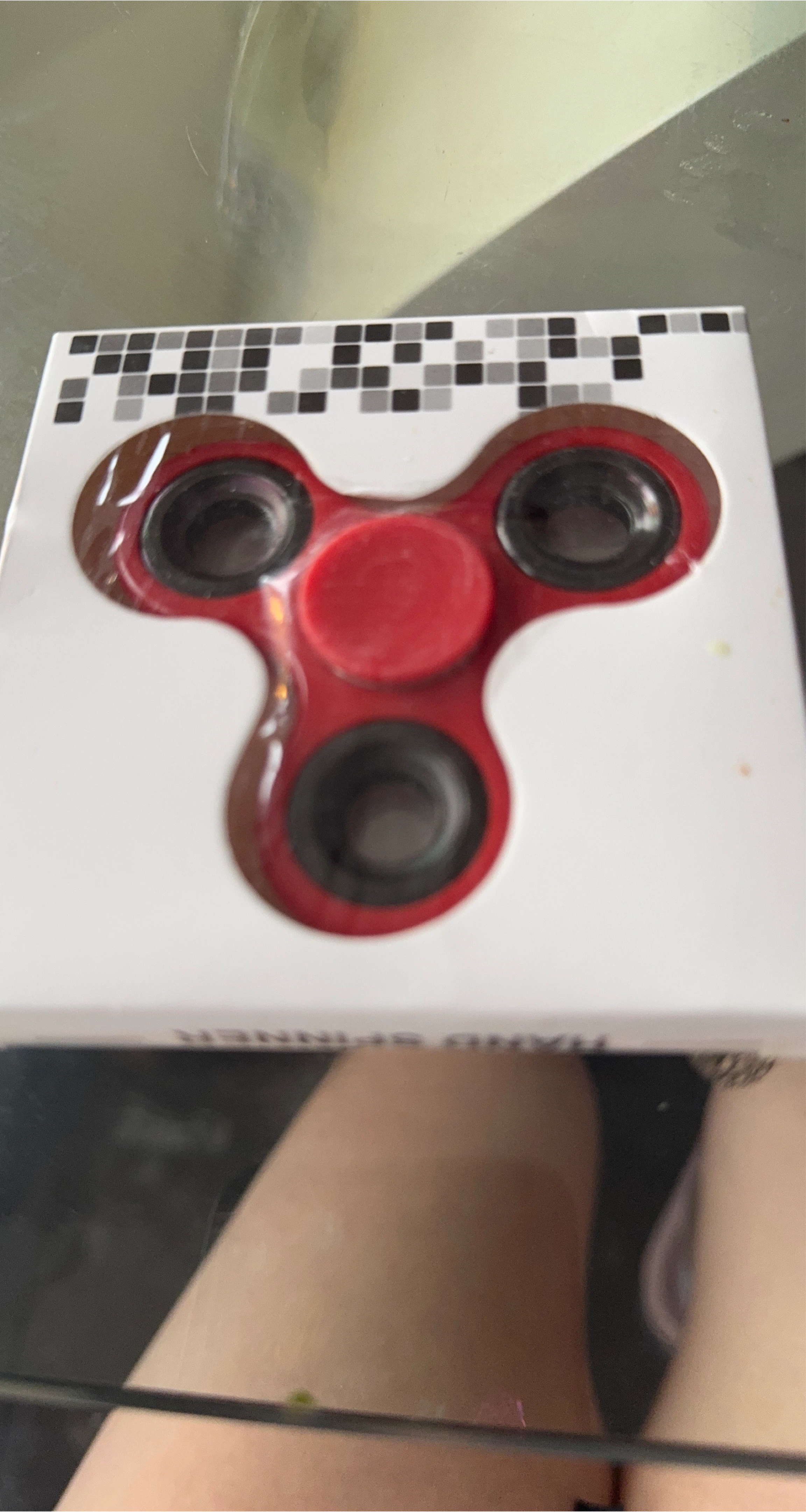 Red Hand Spinner Fidget Toy