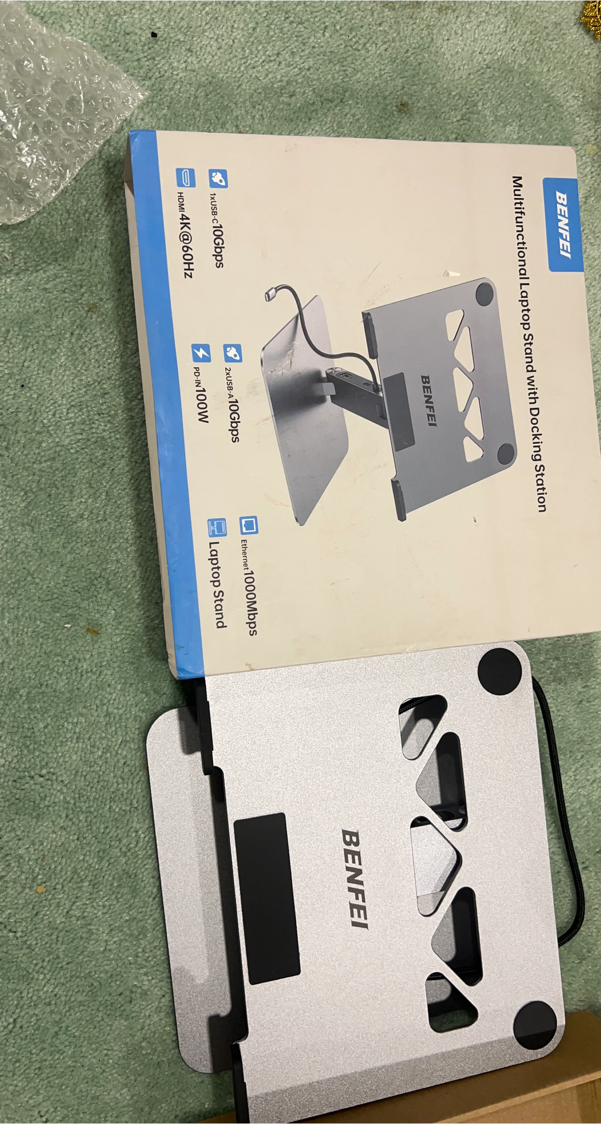 BENFEI Multifunctional Laptop Stand with Docking Station
