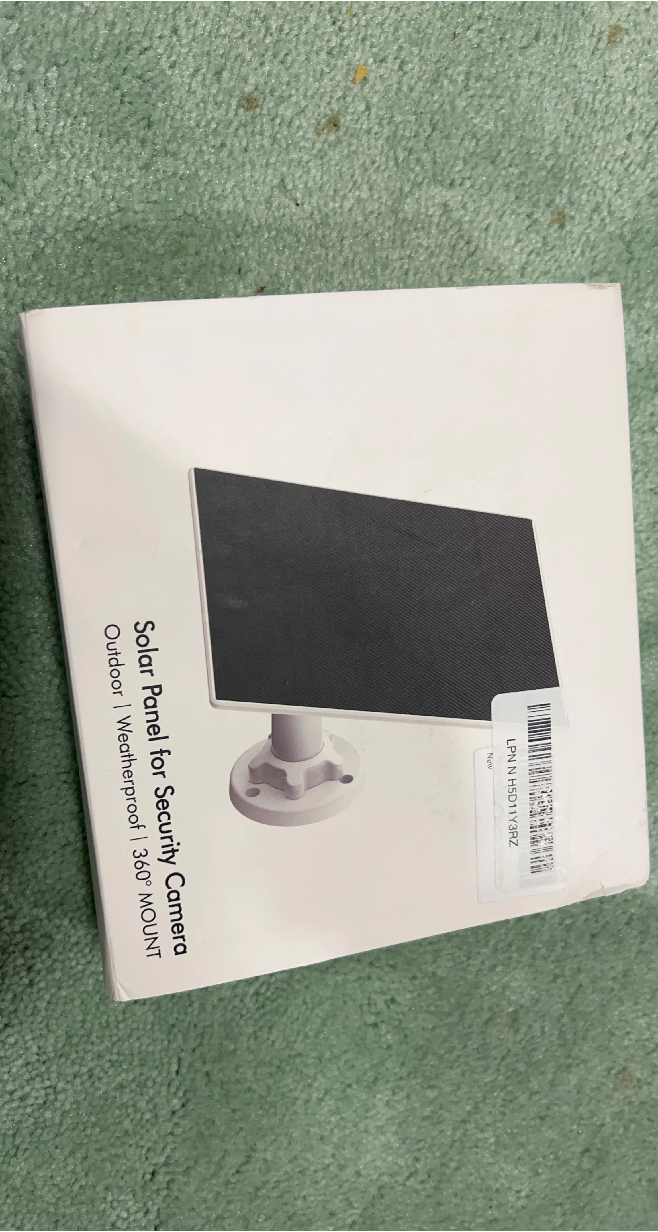 Solar Panel for Security Camera - Outdoor, Weatherproof, 360°