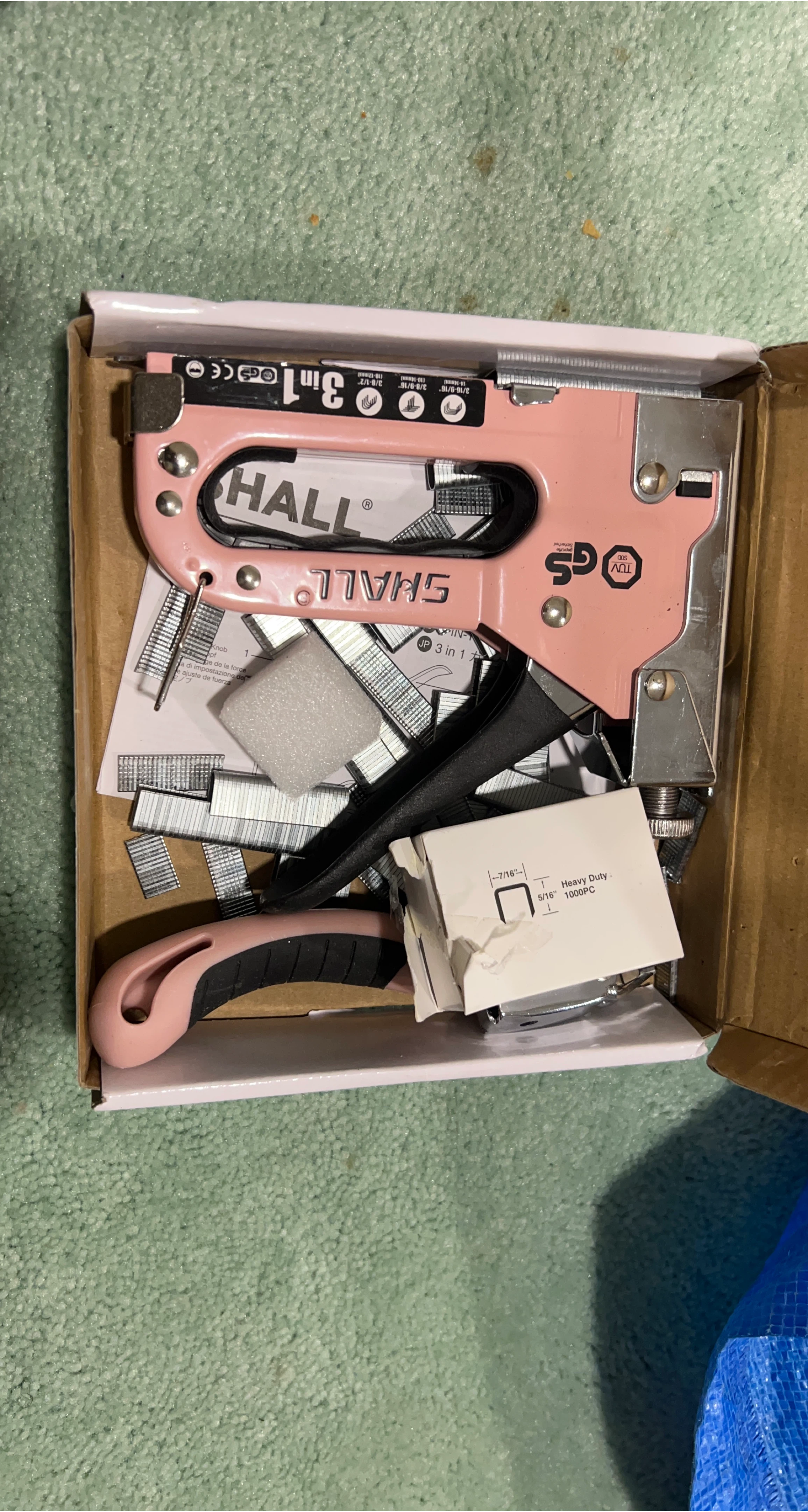 SHALL 3-in-1 Staple Gun Pink
