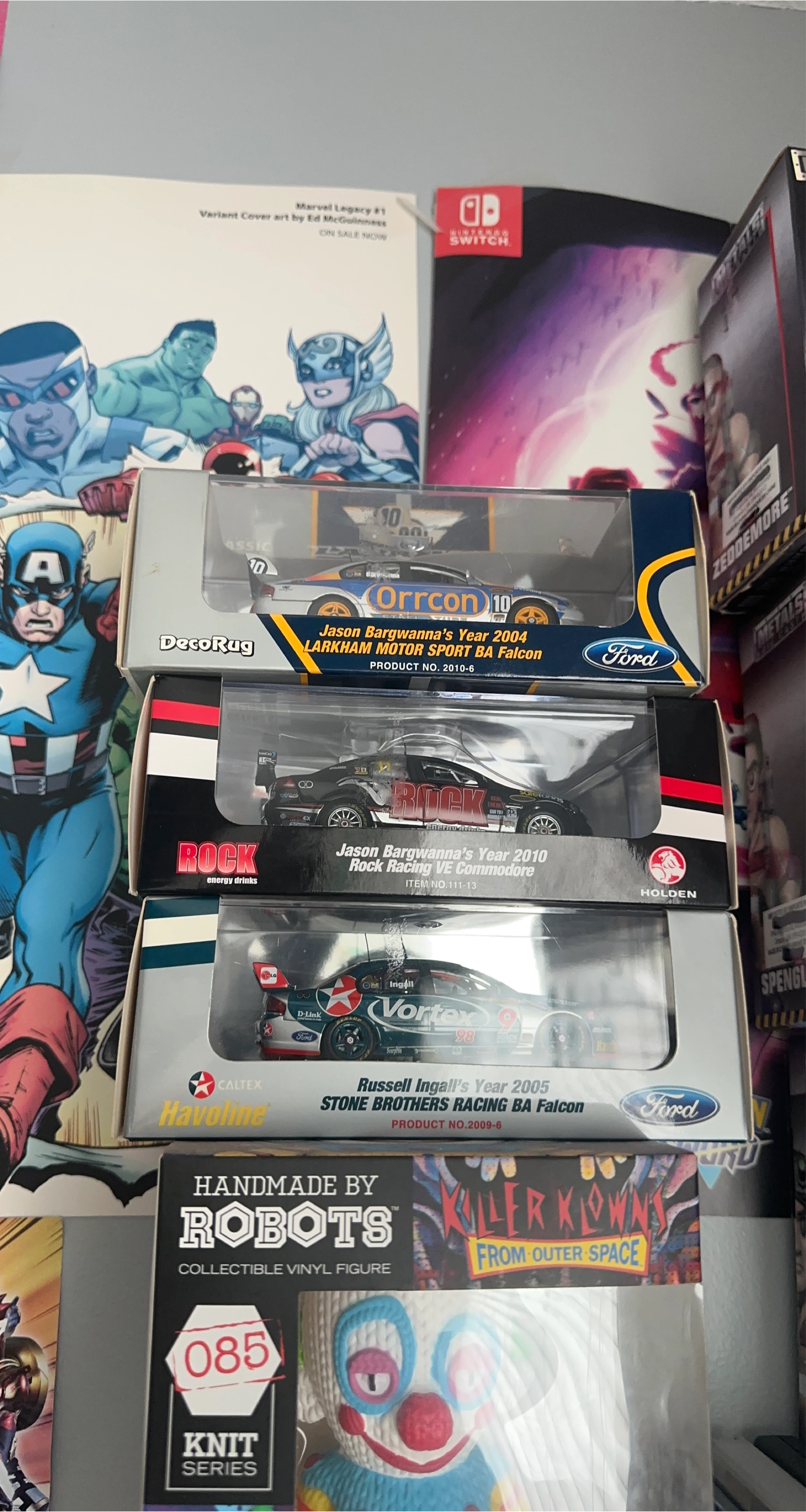 3 Die-Cast Race Cars - Falcon & Commodore Models