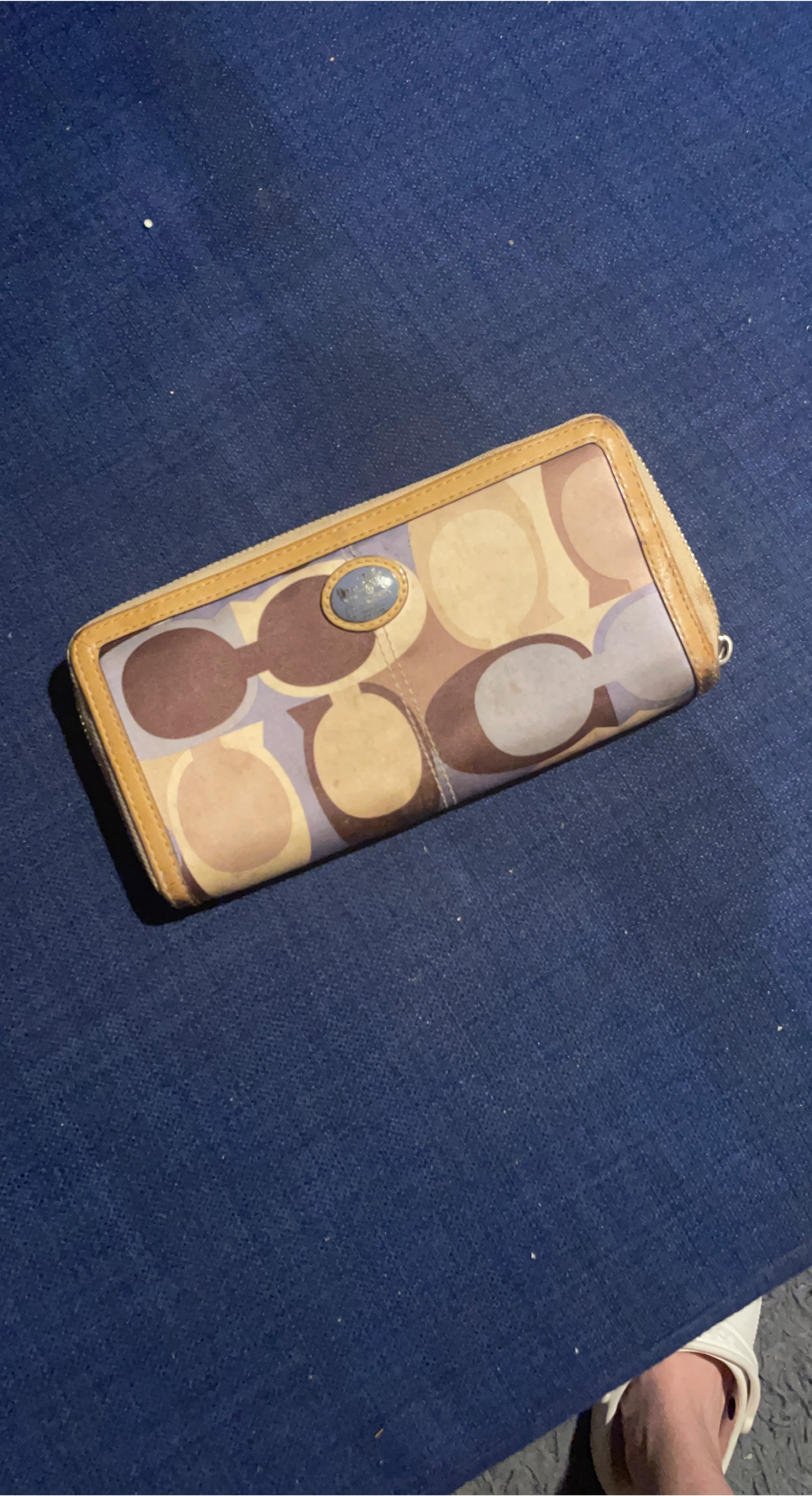Coach Signature Zip Around Wallet