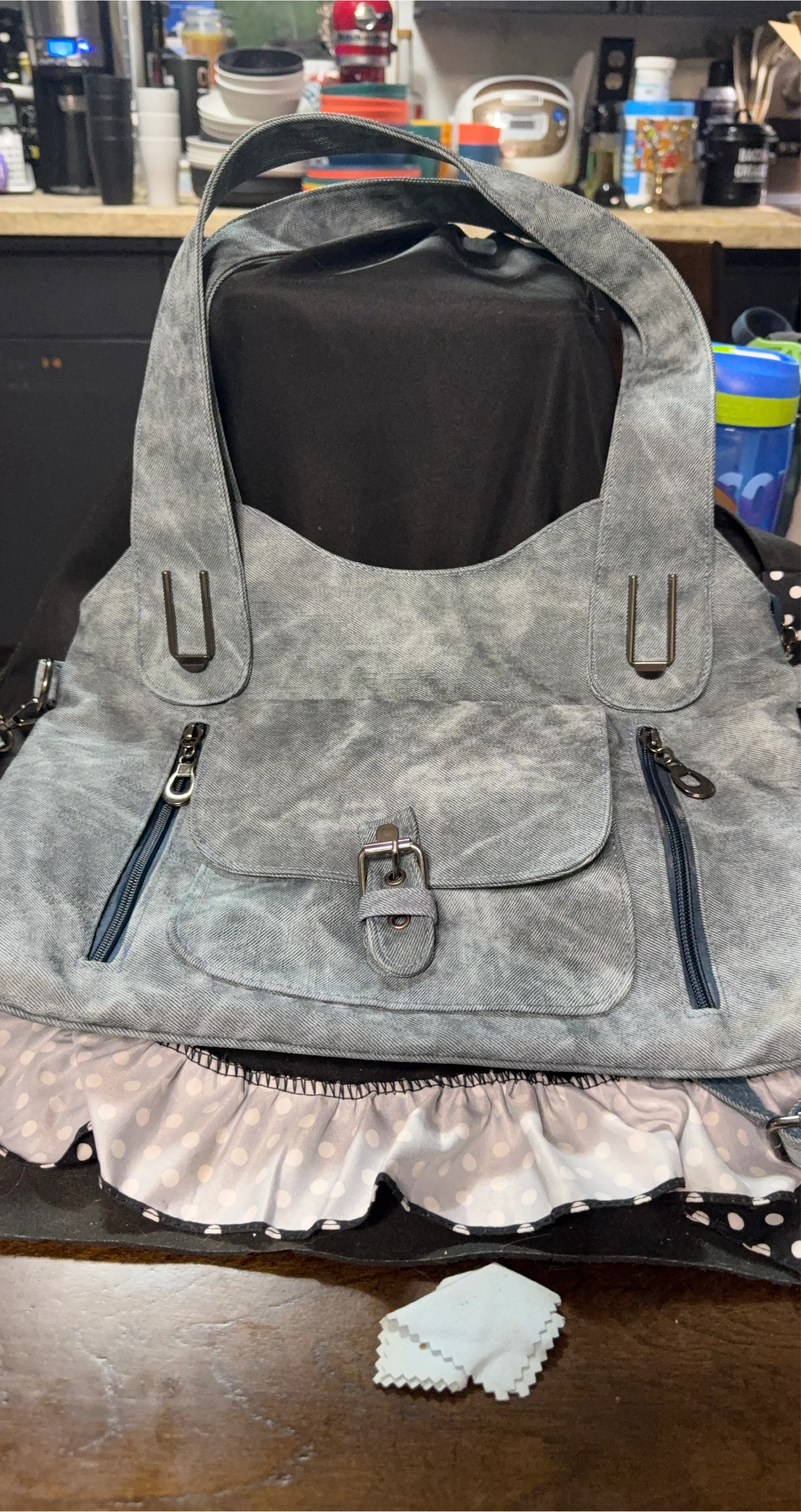 Large Denim Crossbody / Shoulder Bag – Like New