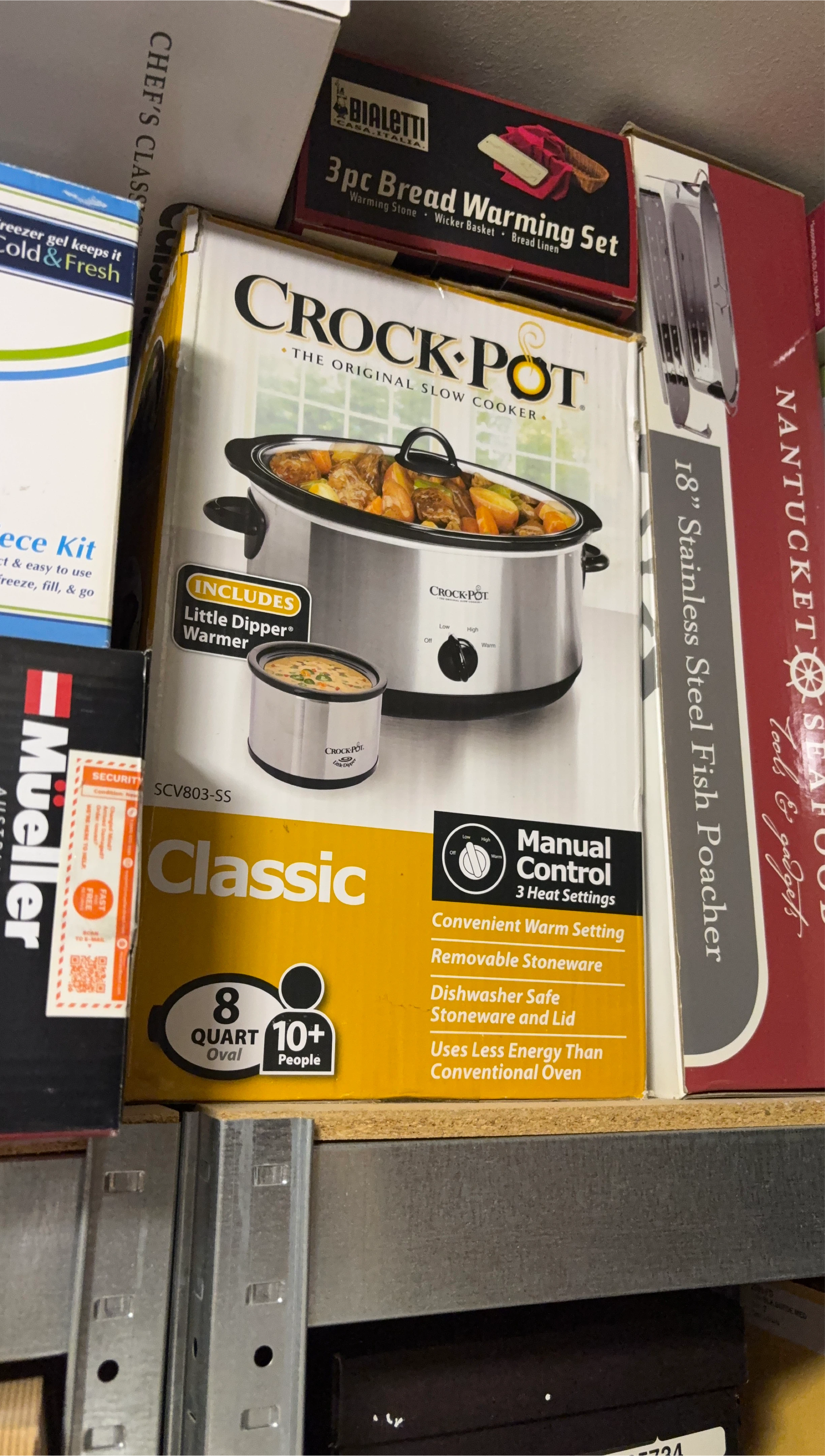 Crock-Pot 8 Quart Classic Slow Cooker with Little Dipper Warmer